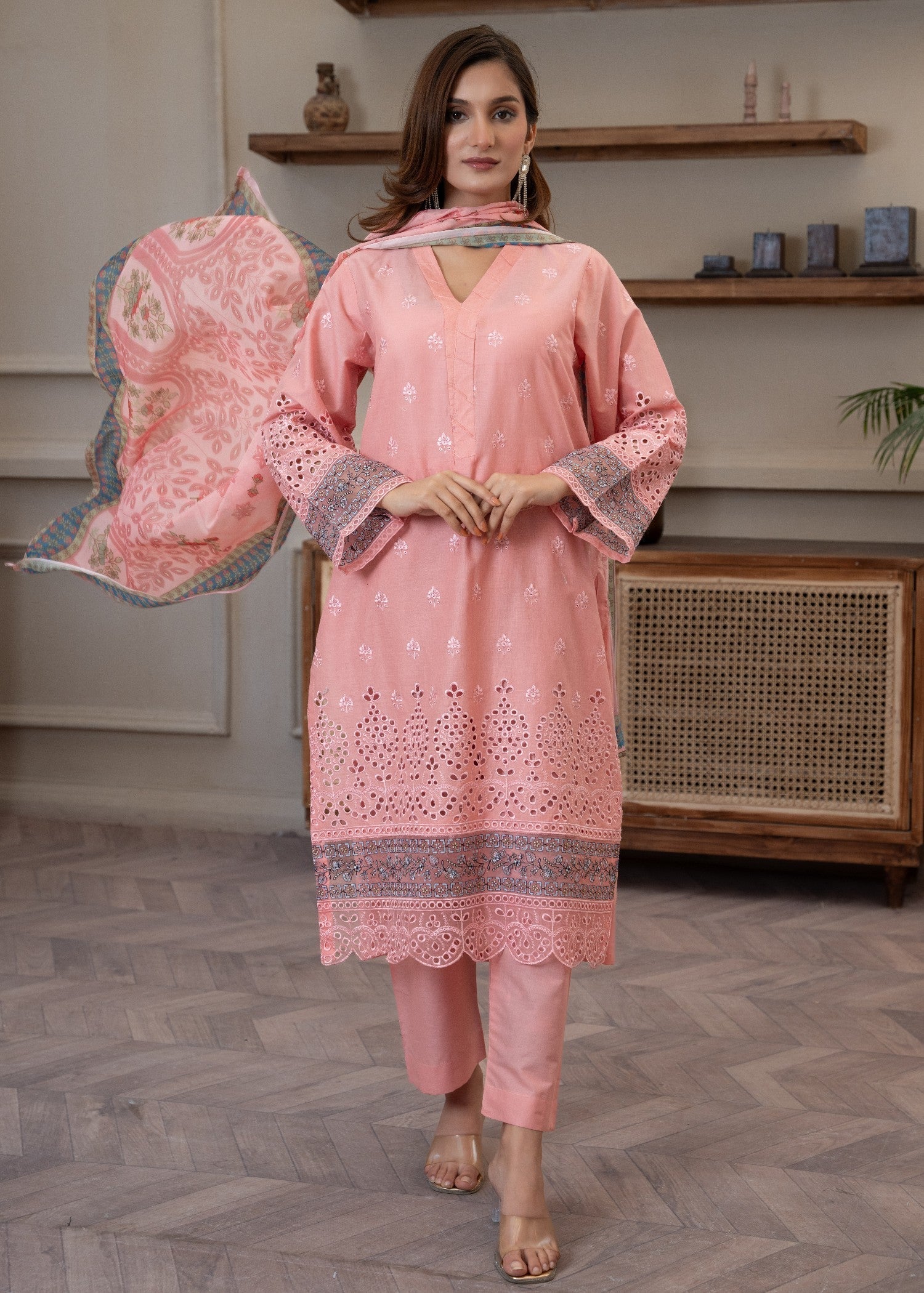 Waniya Awais WAL 16 Lawn Stitched Women 3pcs