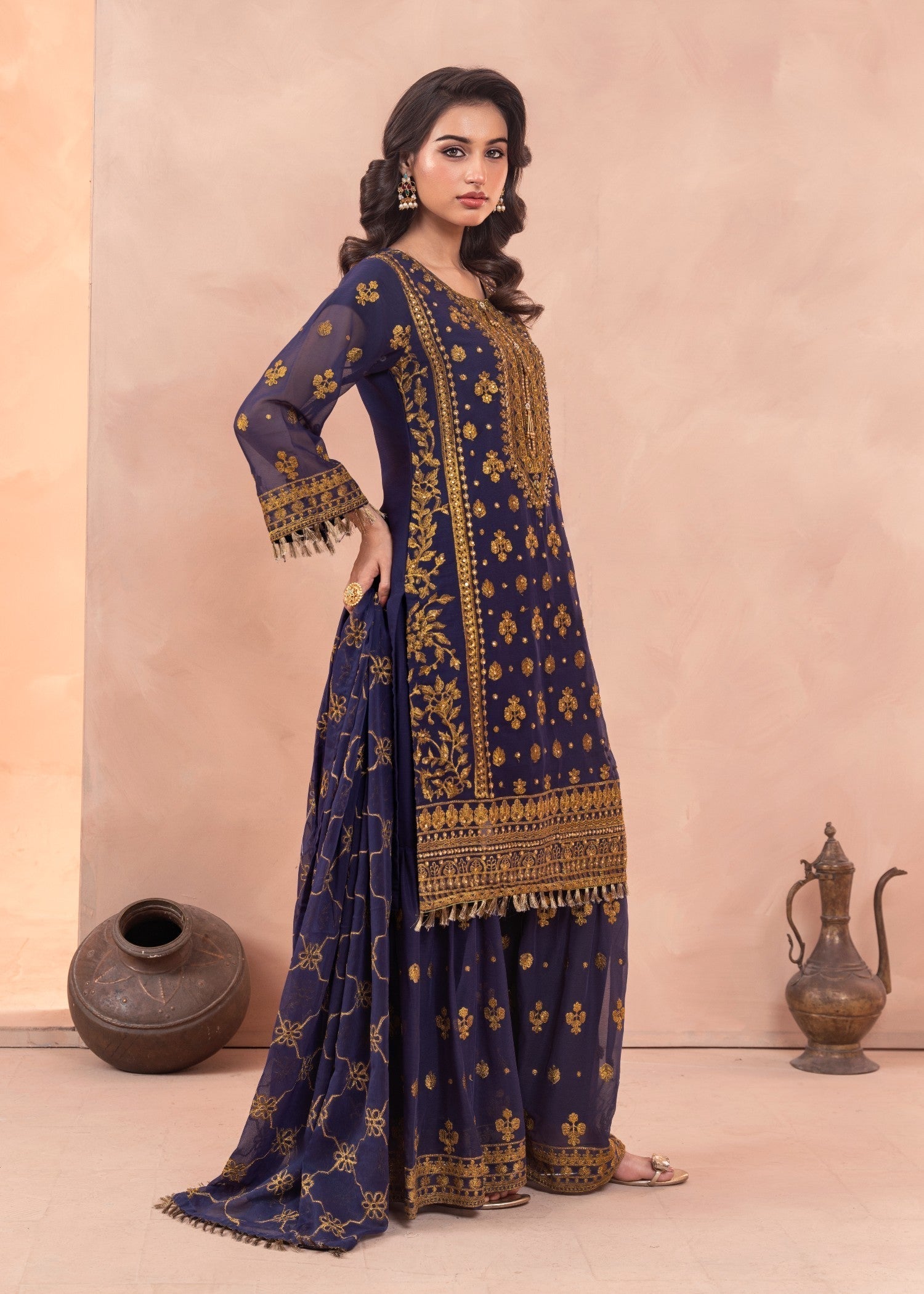 Four Season Boutique DOTTED GARRARA NAVY BLUE Women 3pcs