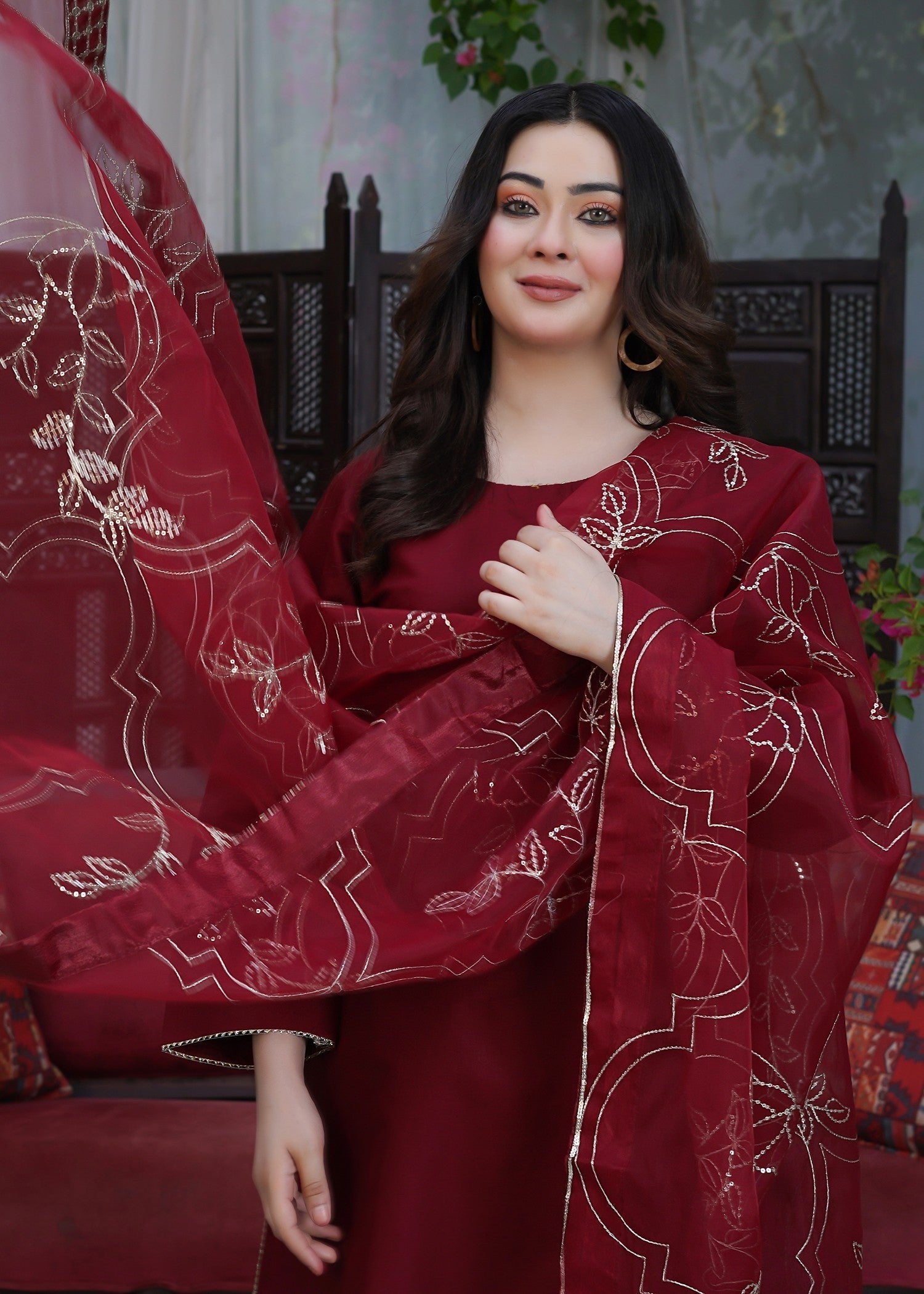 Waniya Awais WAL 74 D2 (Farshi Shalwar) Women 3pcs