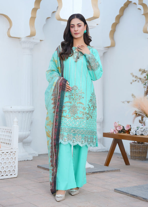 Kashaf | Aqua Cotton Set Women 3pcs