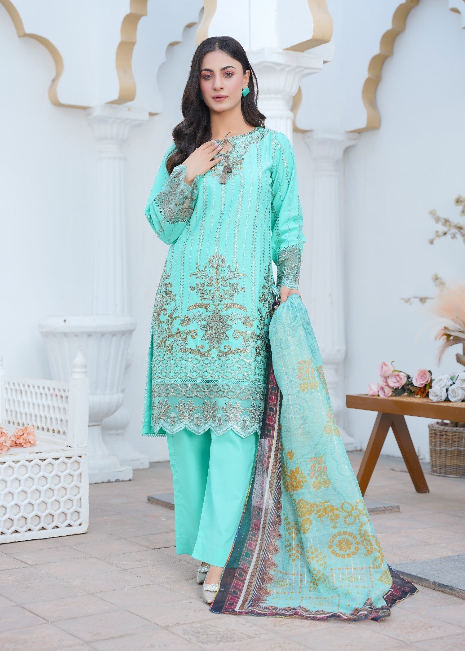 Kashaf | Aqua Cotton Set Women 3pcs