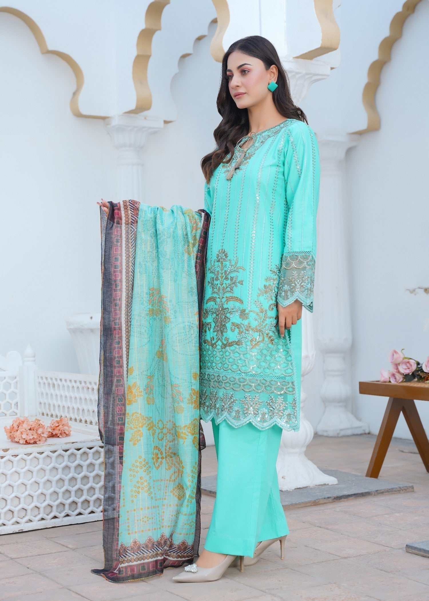 Kashaf | Aqua Cotton Set Women 3pcs