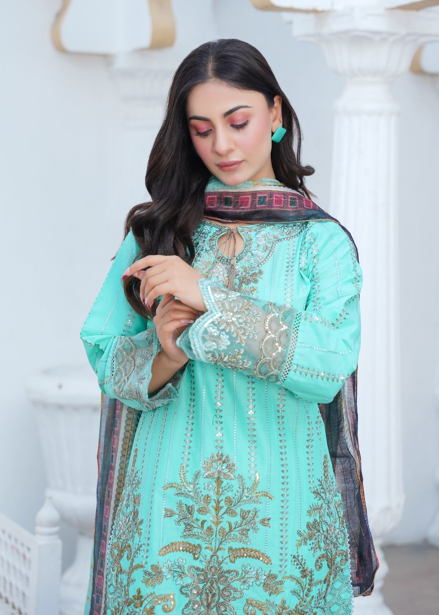 Kashaf | Aqua Cotton Set Women 3pcs