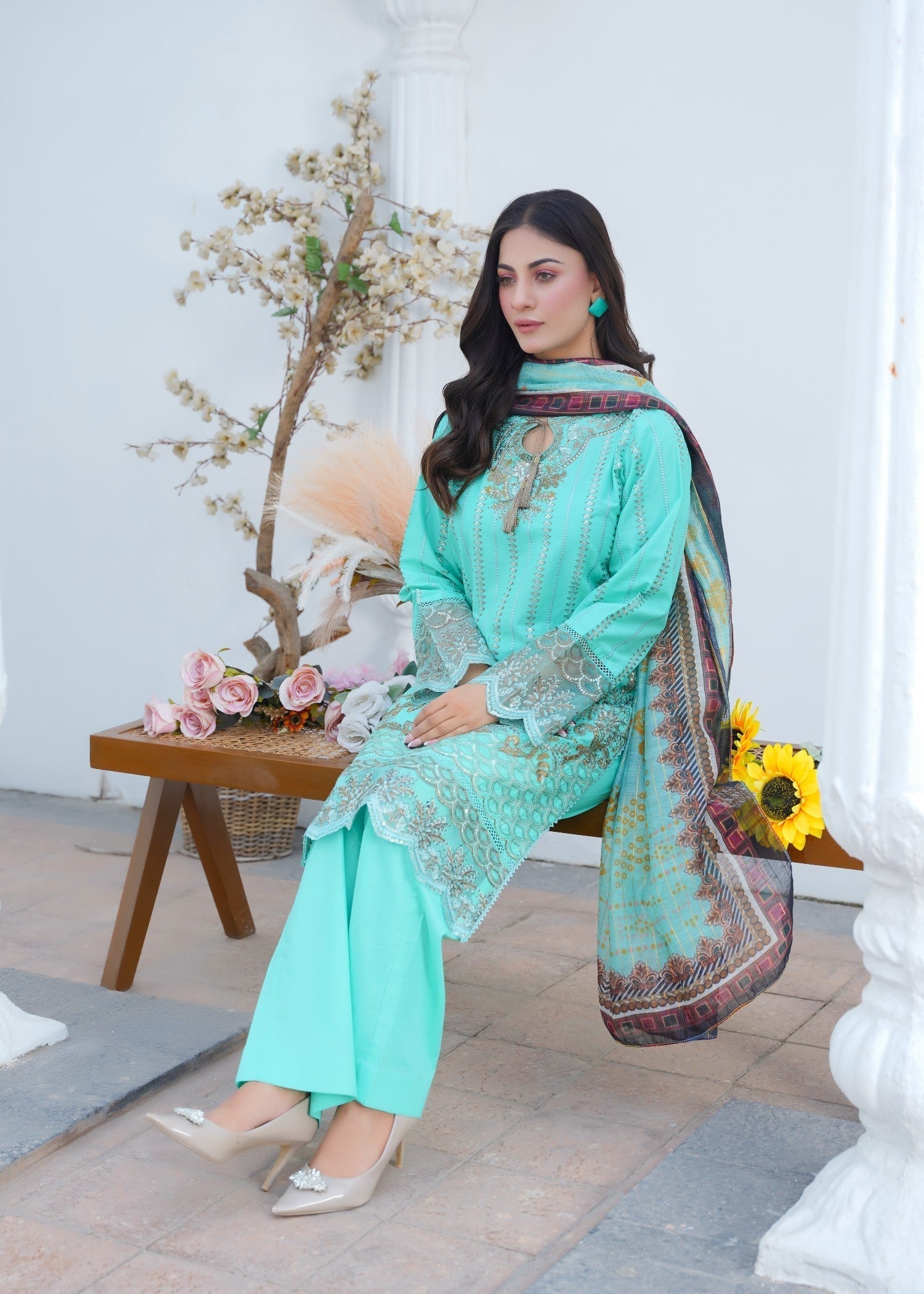 Kashaf | Aqua Cotton Set Women 3pcs