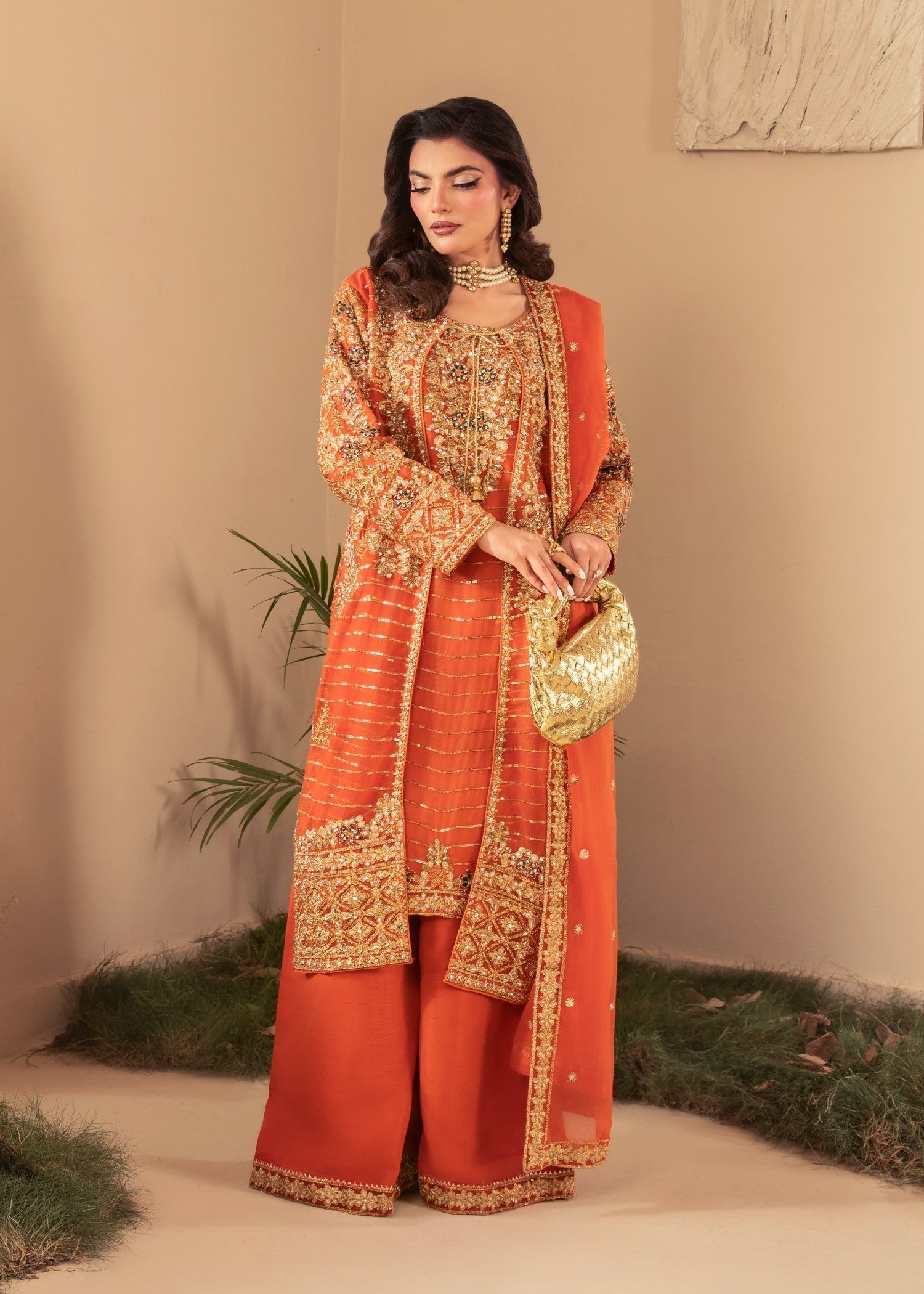 Four Season Boutique ZAFRAAN RUST Women 3pcs