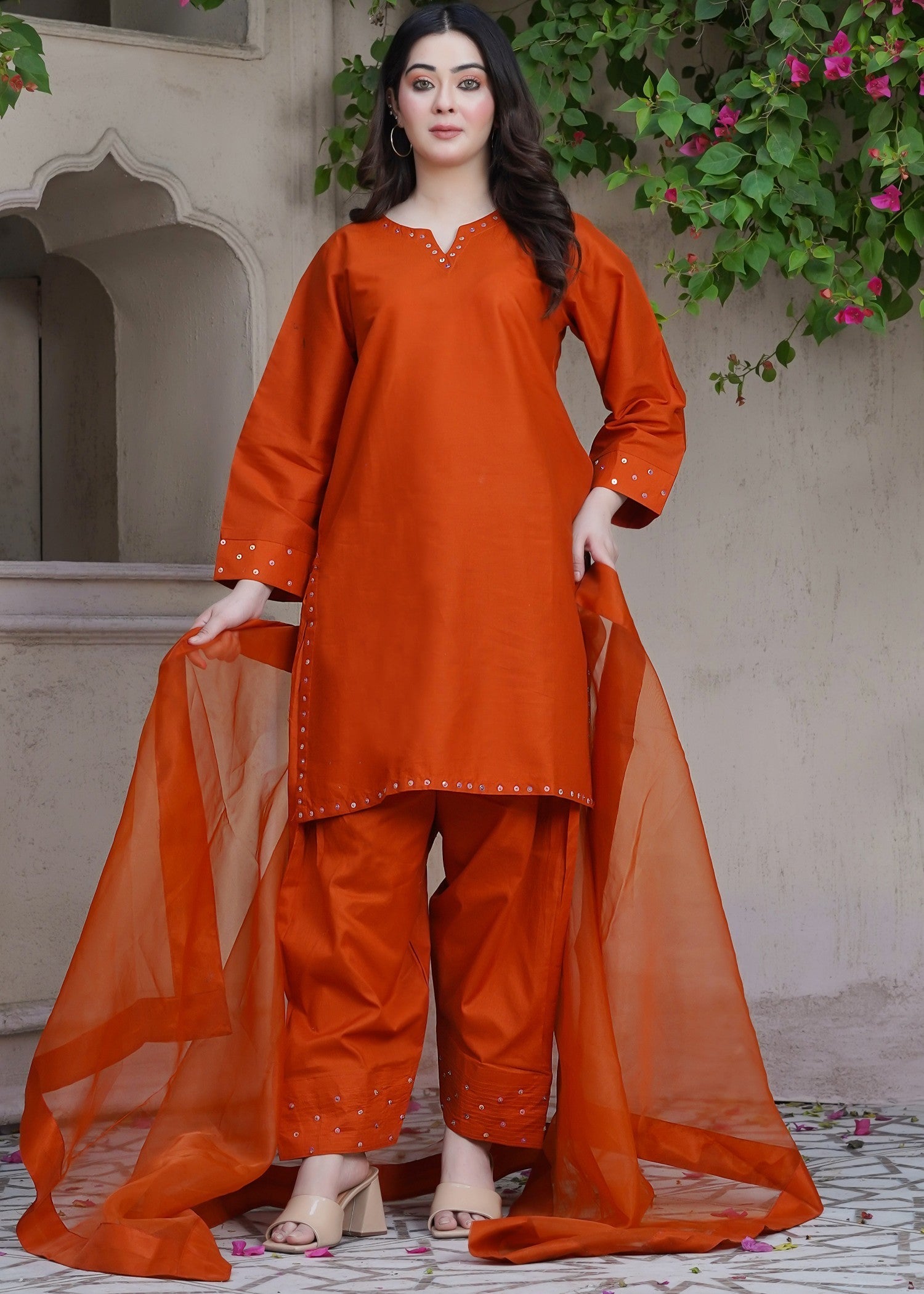 Waniya Awais WAL 72 D#1 (Farshi Shalwar) Women 3pcs