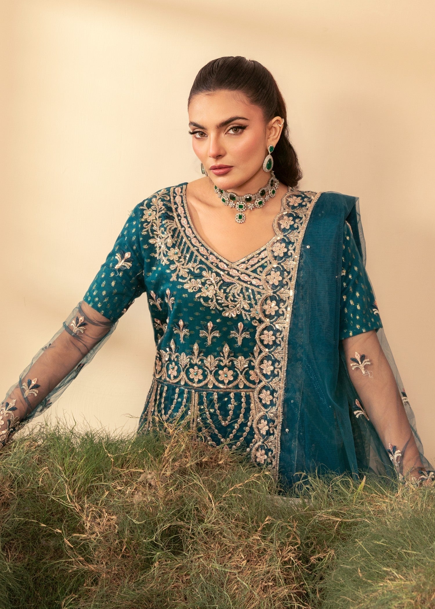 Four Season Boutique ZEBA TEAL BLUE Women 3pcs