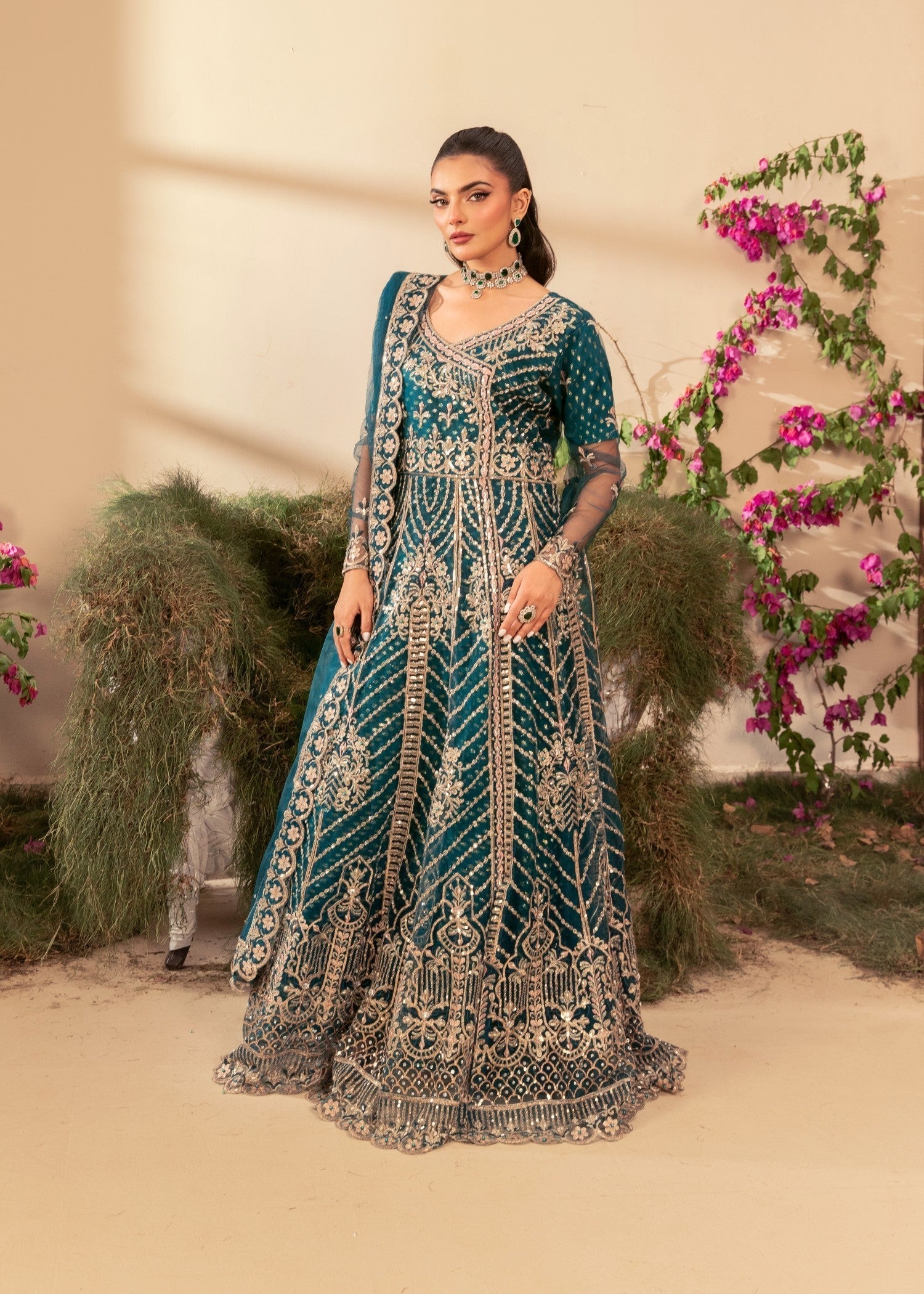 Four Season Boutique ZEBA TEAL BLUE Women 3pcs