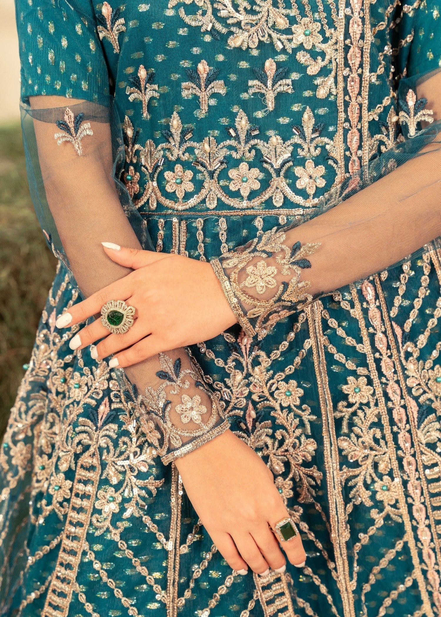 Four Season Boutique ZEBA TEAL BLUE Women 3pcs