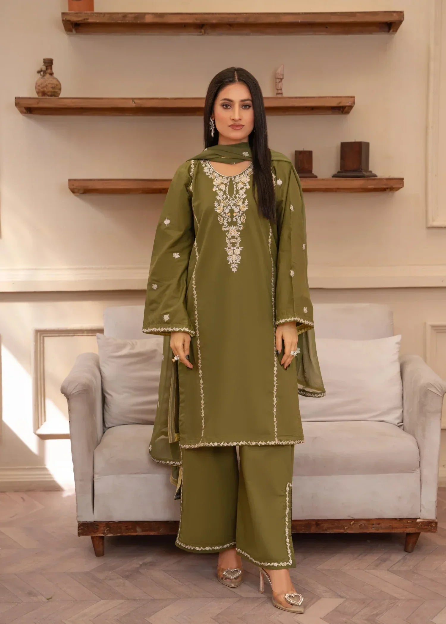 Akhrot Clothing Sabz Kali Women 3pcs