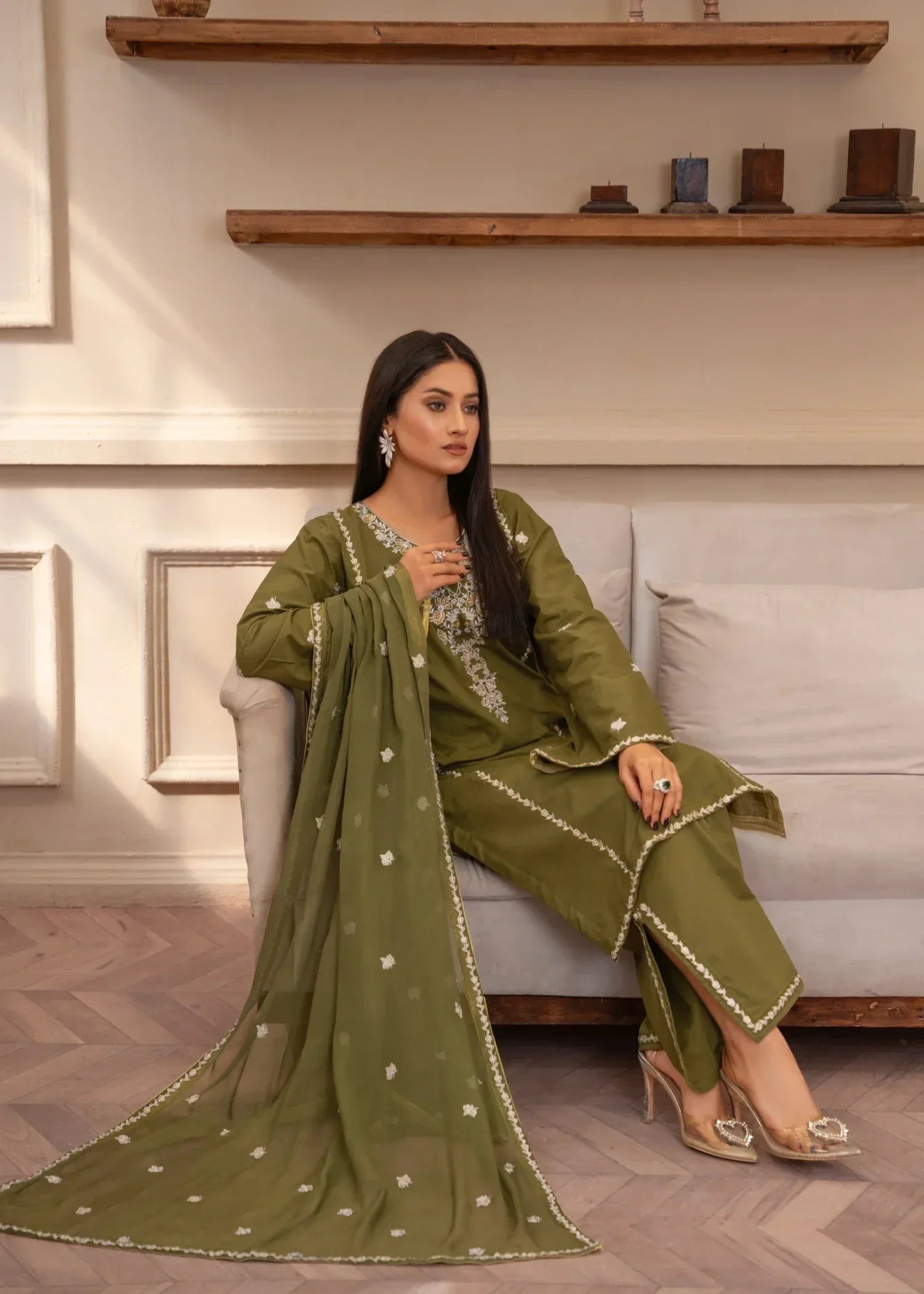 Akhrot Clothing Sabz Kali Women 3pcs