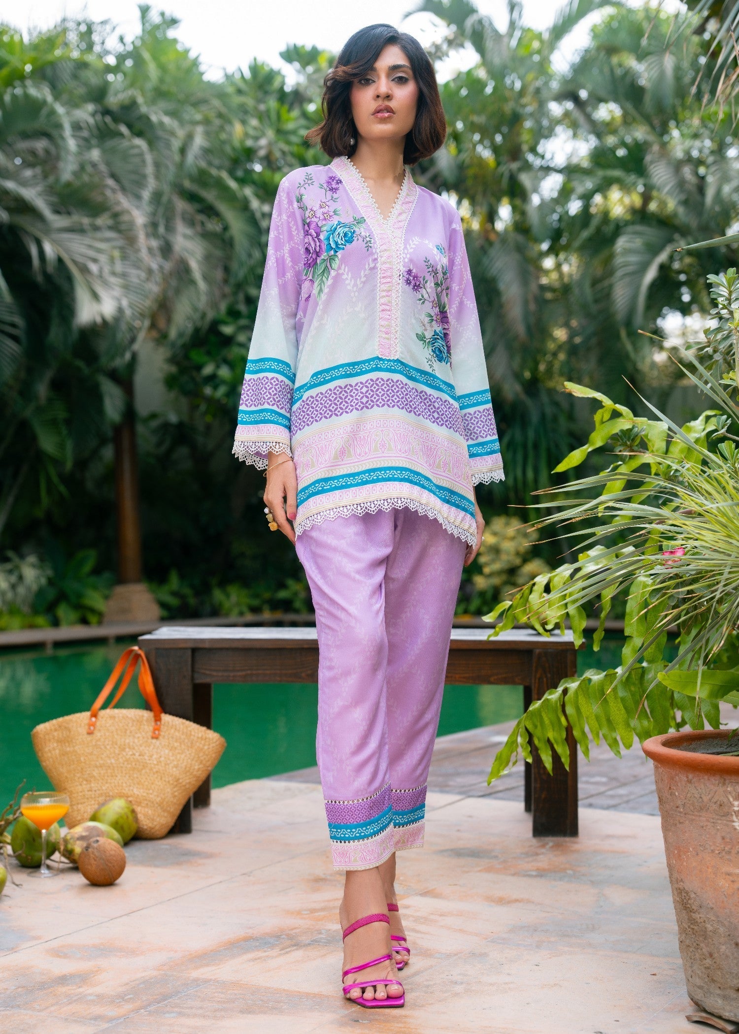 Nairah Lavender Bloom Women 2pcs