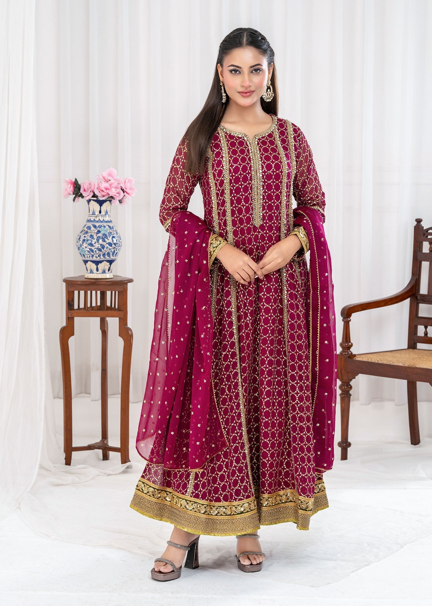 Ayesha Closet SHEHZADI MAGENTA Women 3pcs