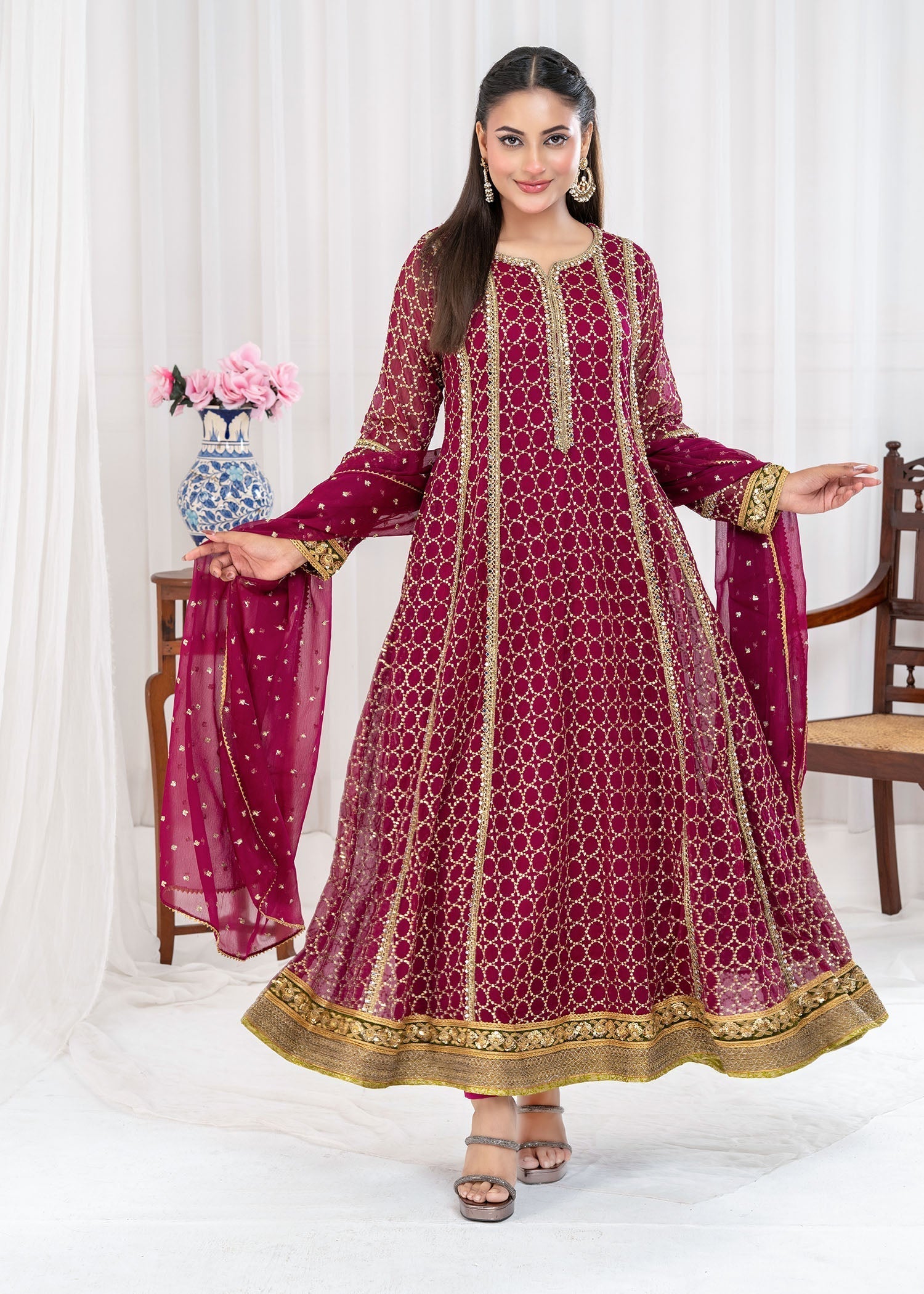 Ayesha Closet SHEHZADI MAGENTA Women 3pcs