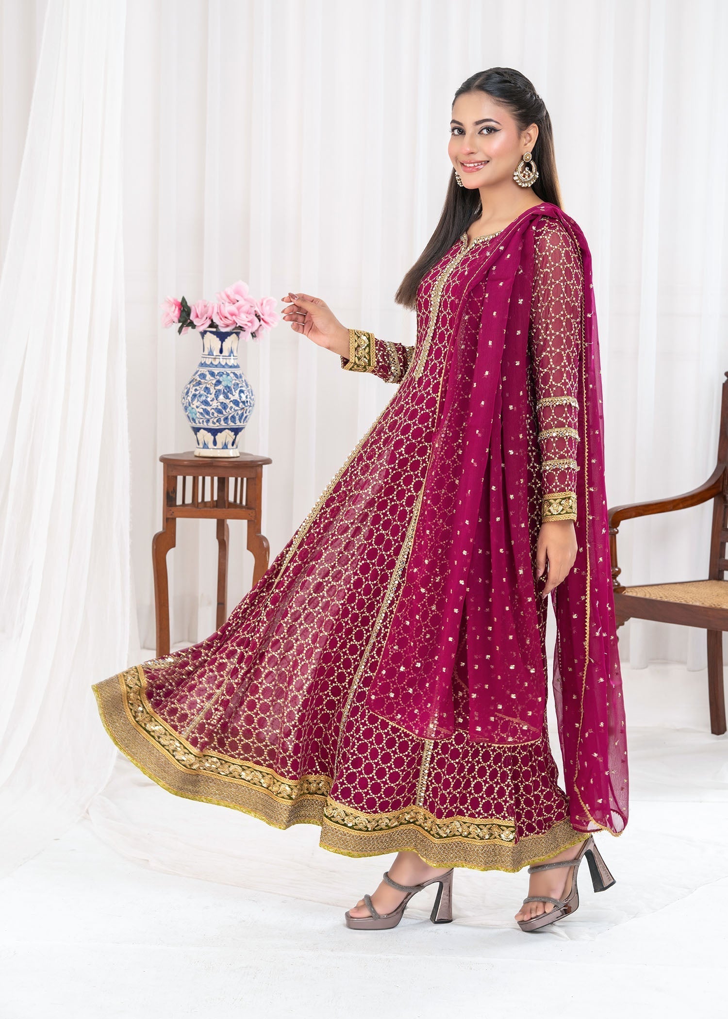 Ayesha Closet SHEHZADI MAGENTA Women 3pcs