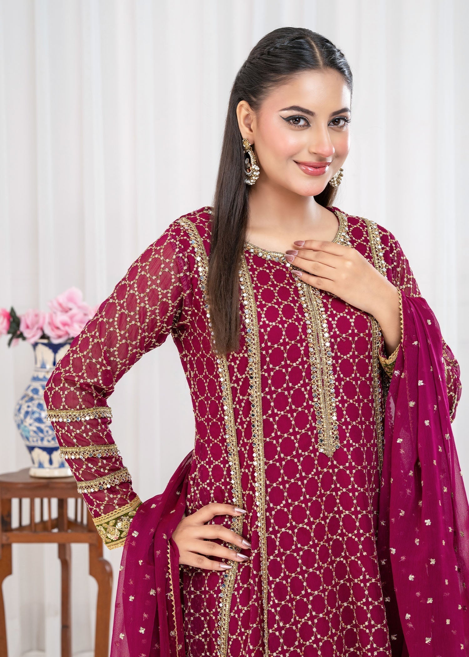 Ayesha Closet SHEHZADI MAGENTA Women 3pcs