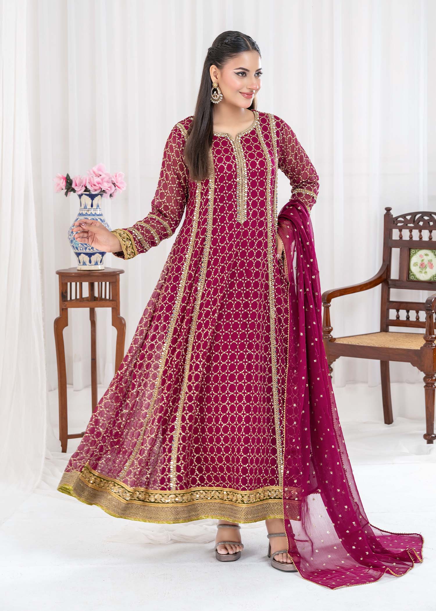 Ayesha Closet SHEHZADI MAGENTA Women 3pcs