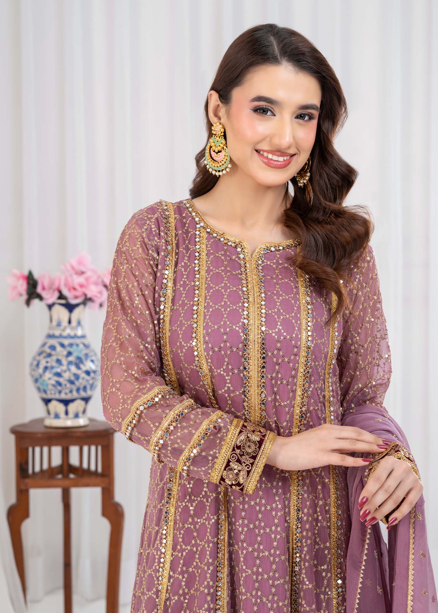 Ayesha Closet SHEHZADI LAVENDER Women 3pcs