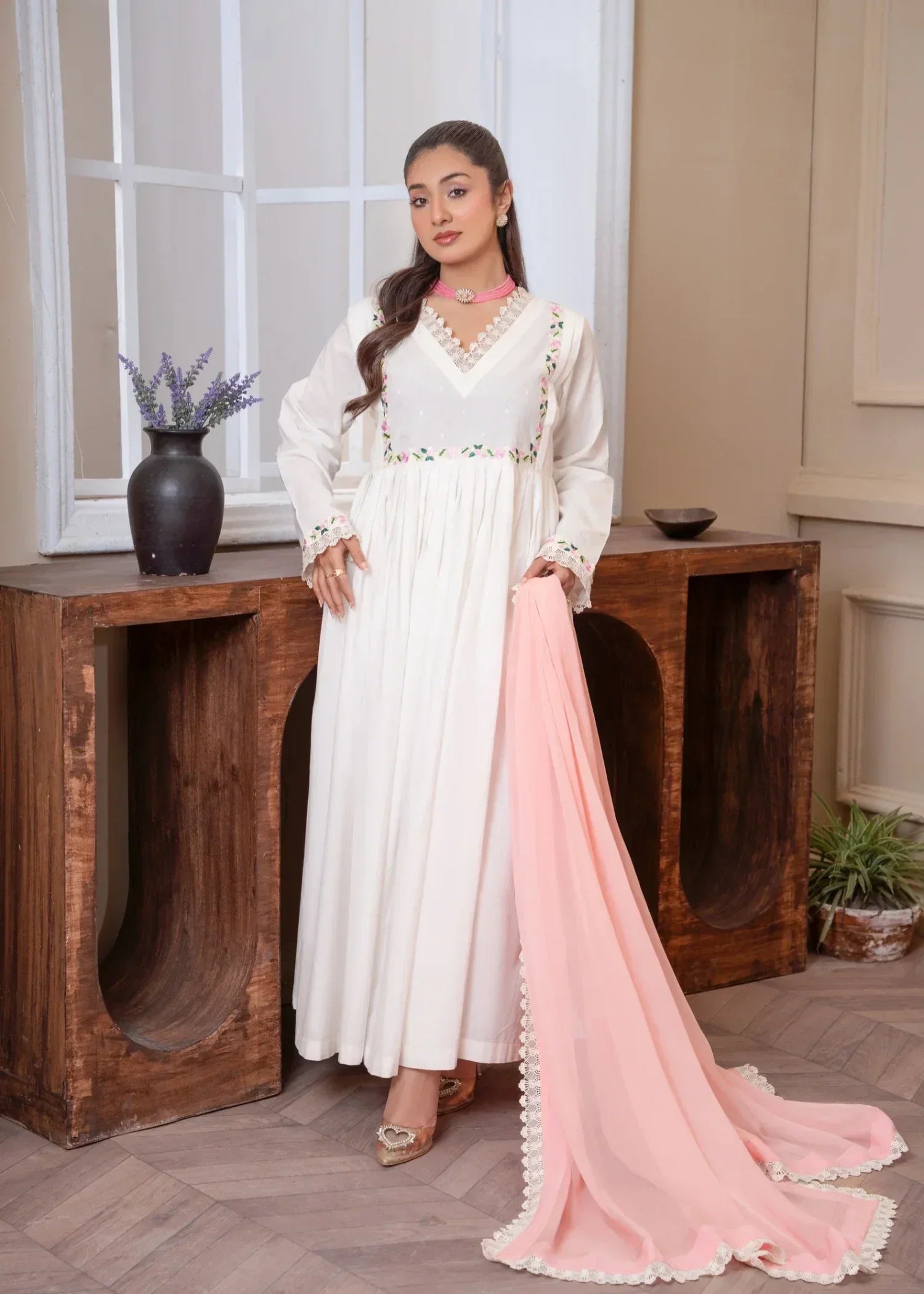 Akhrot Clothing Safaid Pari Women 3pcs