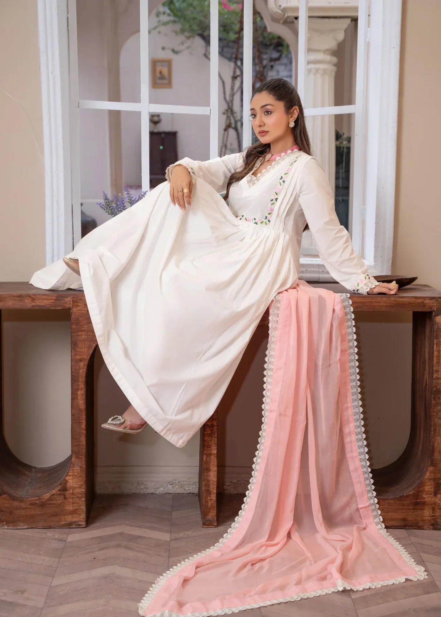 Akhrot Clothing Safaid Pari Women 3pcs