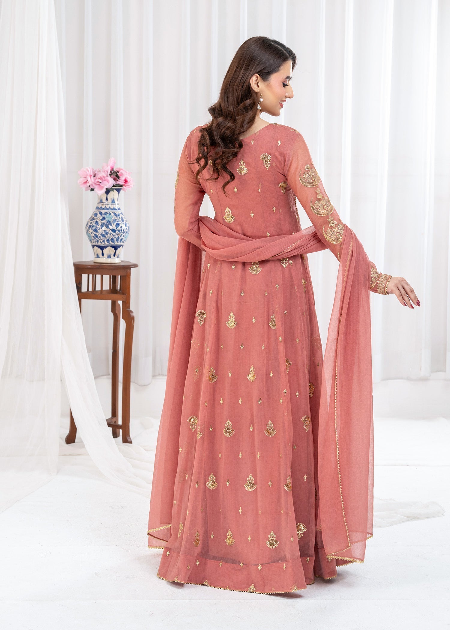 Ayesha Closet SURTAAL CORAL PINK Women 3pcs