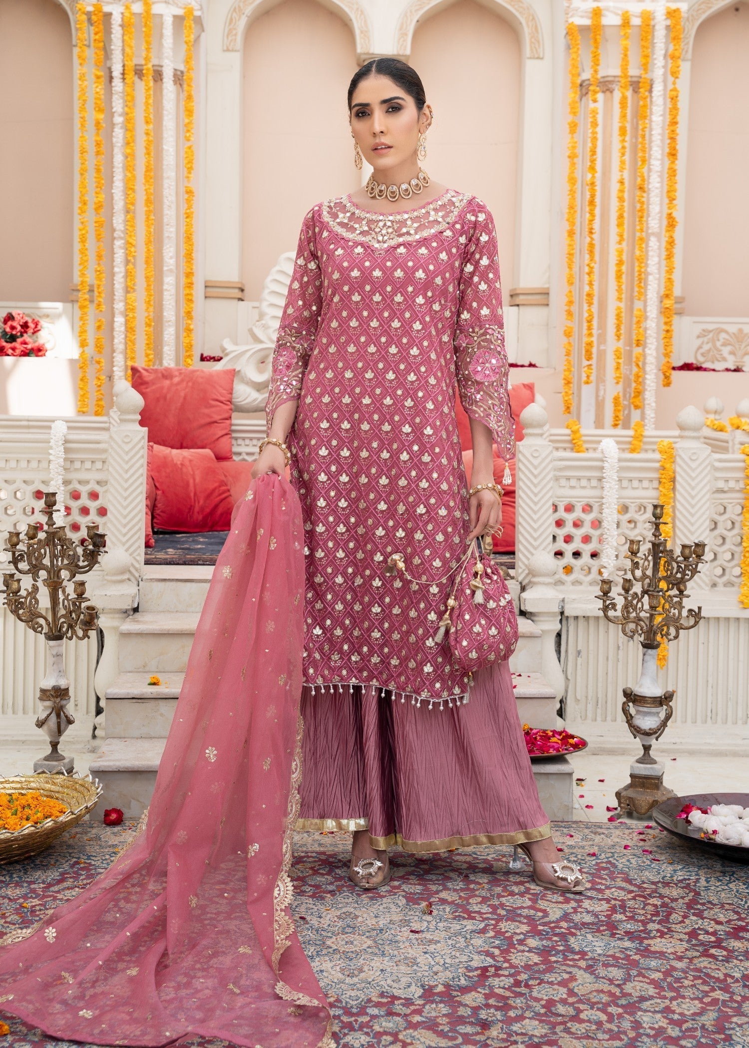 Rangoon Clothing Kubra Pastel pink Women 3pcs