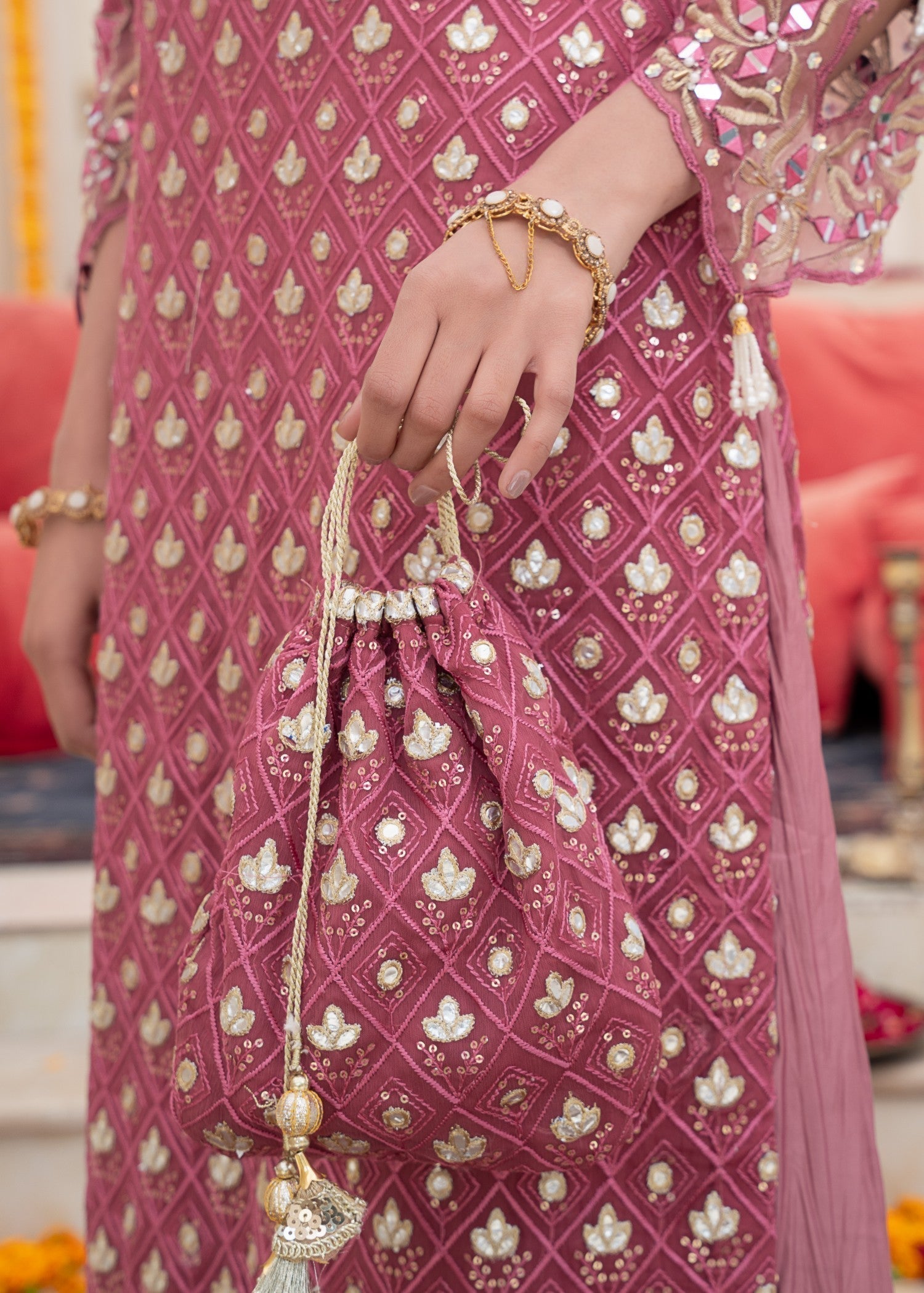 Rangoon Clothing Kubra Pastel pink Women 3pcs