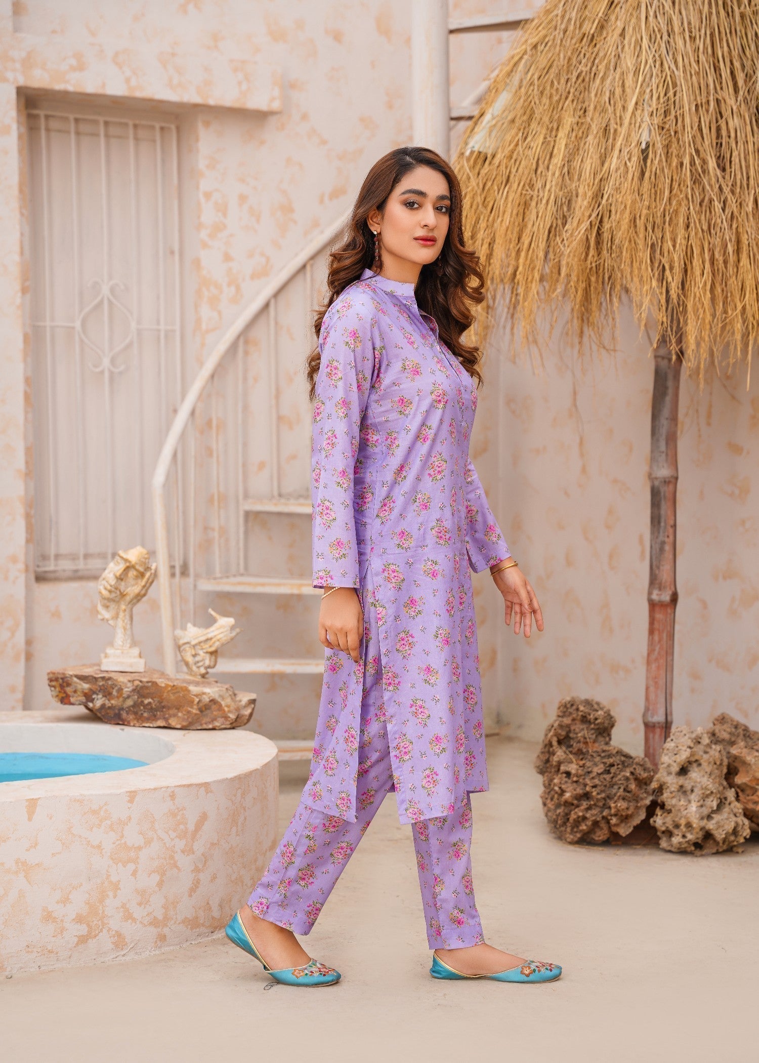 Chaudhary Arts Lawn printed Rangkhas RS1 Women 2pcs