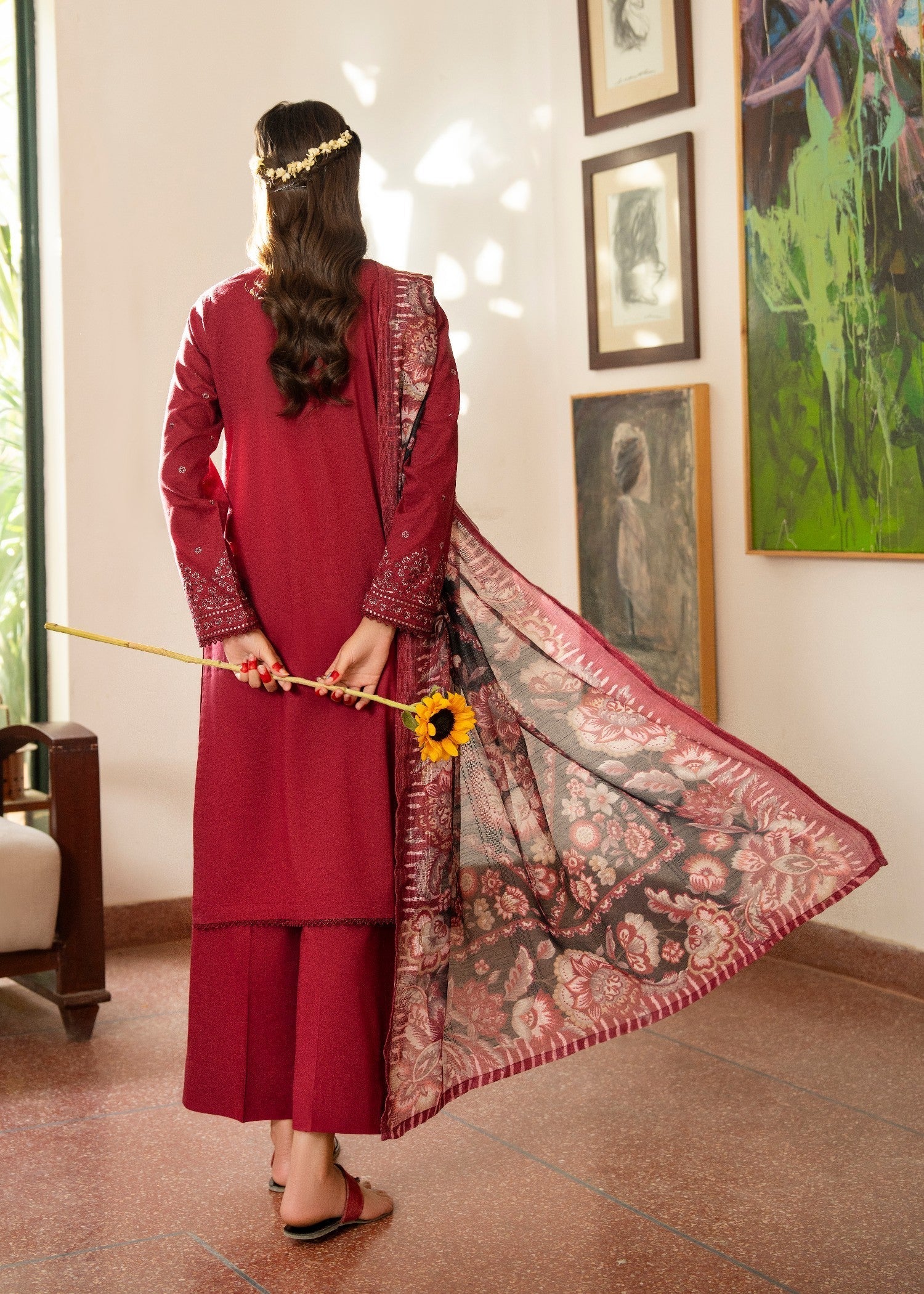 Casual Lite Cotton Emb Suit 03 Women 3pcs