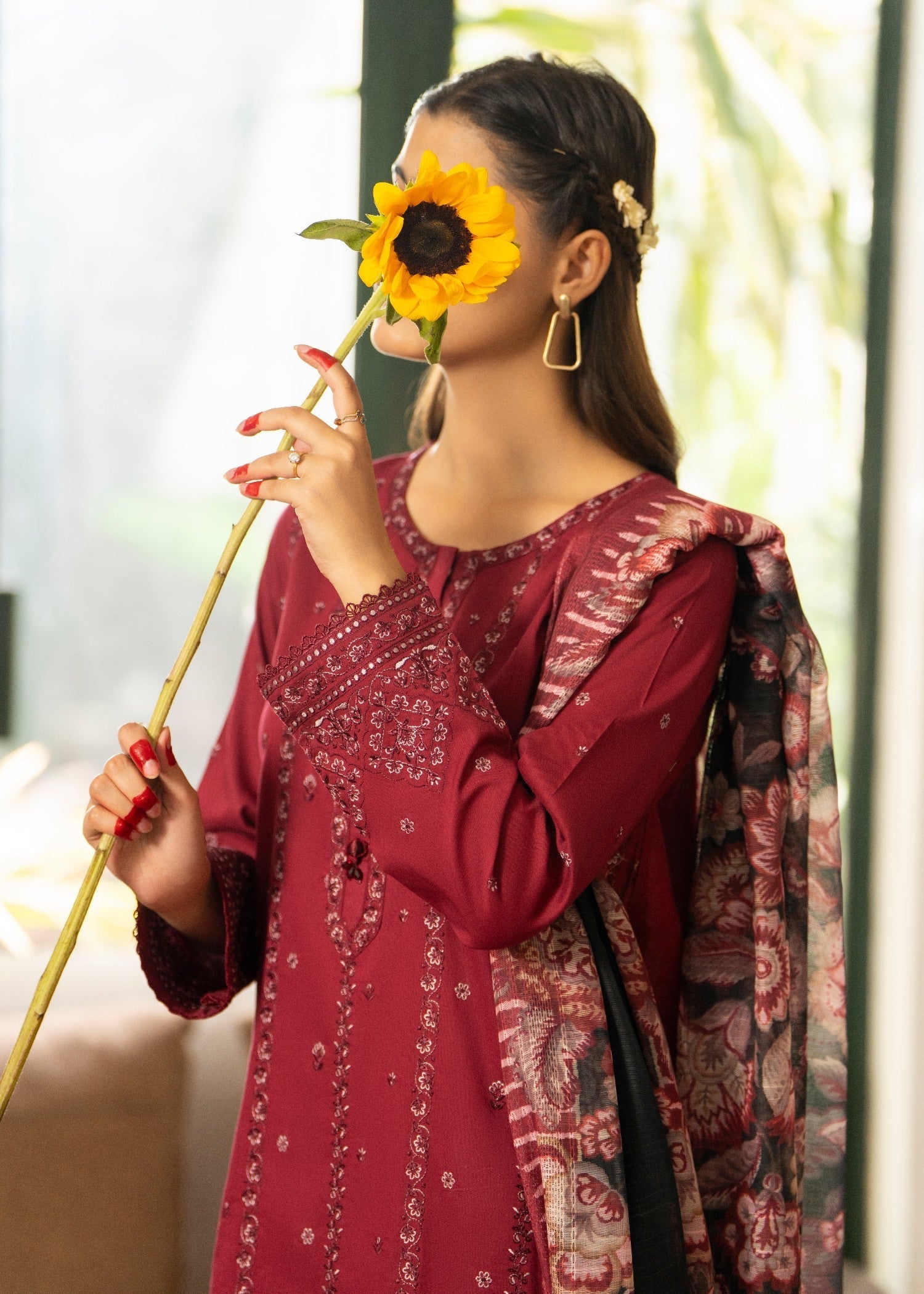 Casual Lite Cotton Emb Suit 03 Women 3pcs