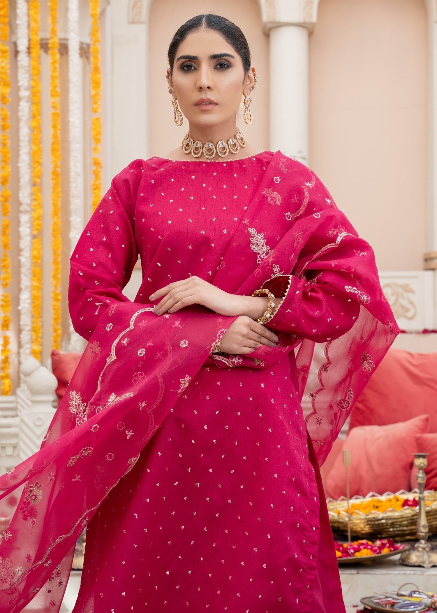 Rangoon Clothing Bazm HotPink Women 3pcs