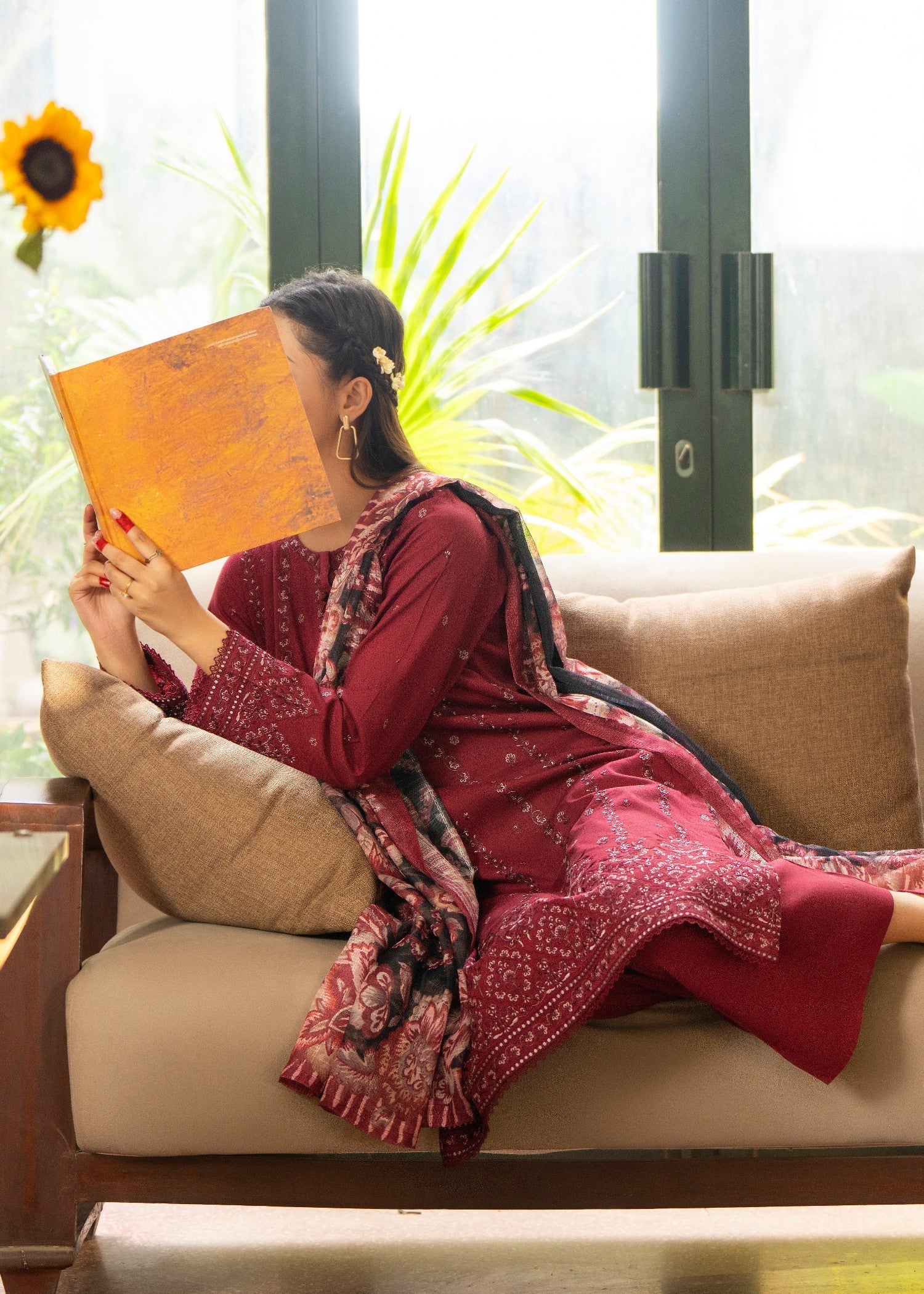 Casual Lite Cotton Emb Suit 03 Women 3pcs