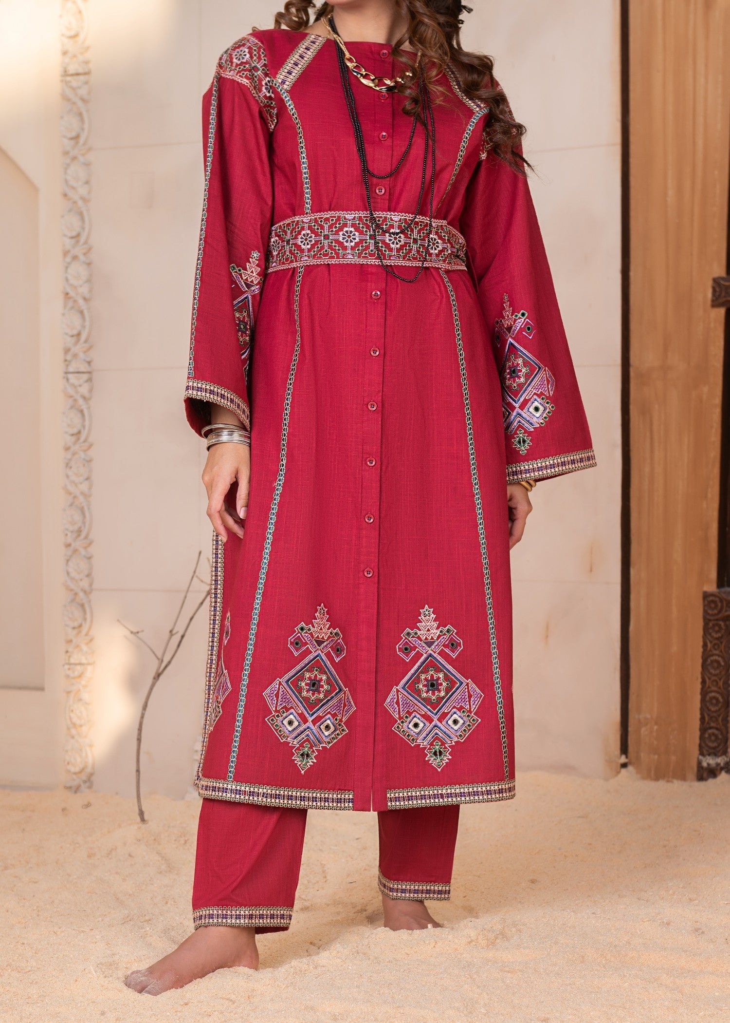 Dori Crimson Mirage Women 2pcs