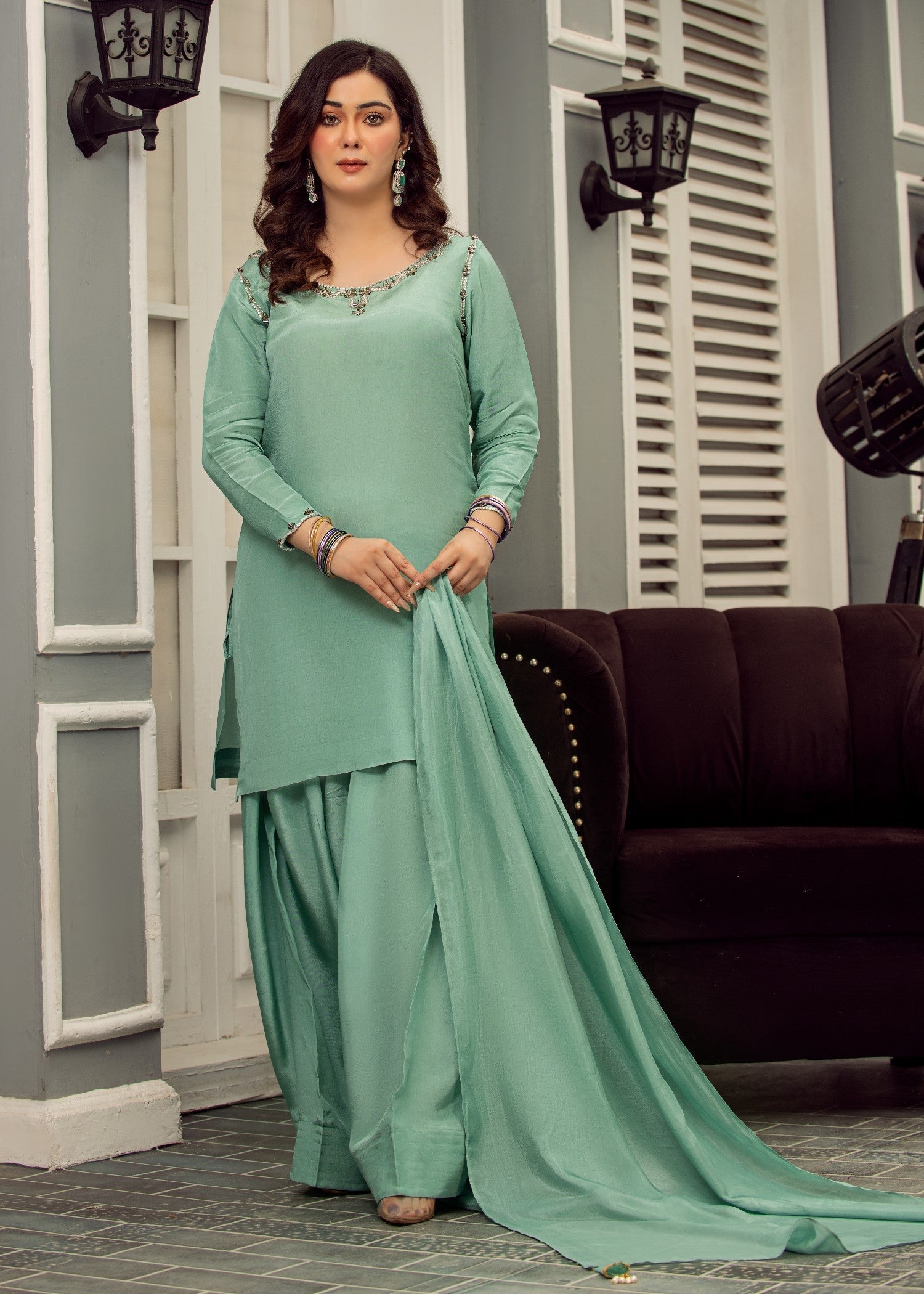 Kausar Attire ocean Women 3pcs