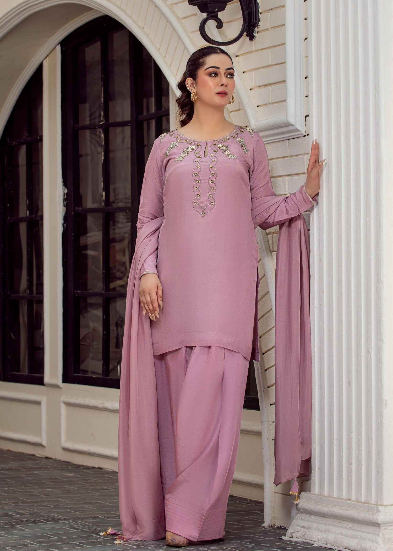 Kausar Attire Lilac lavender Women 3pcs