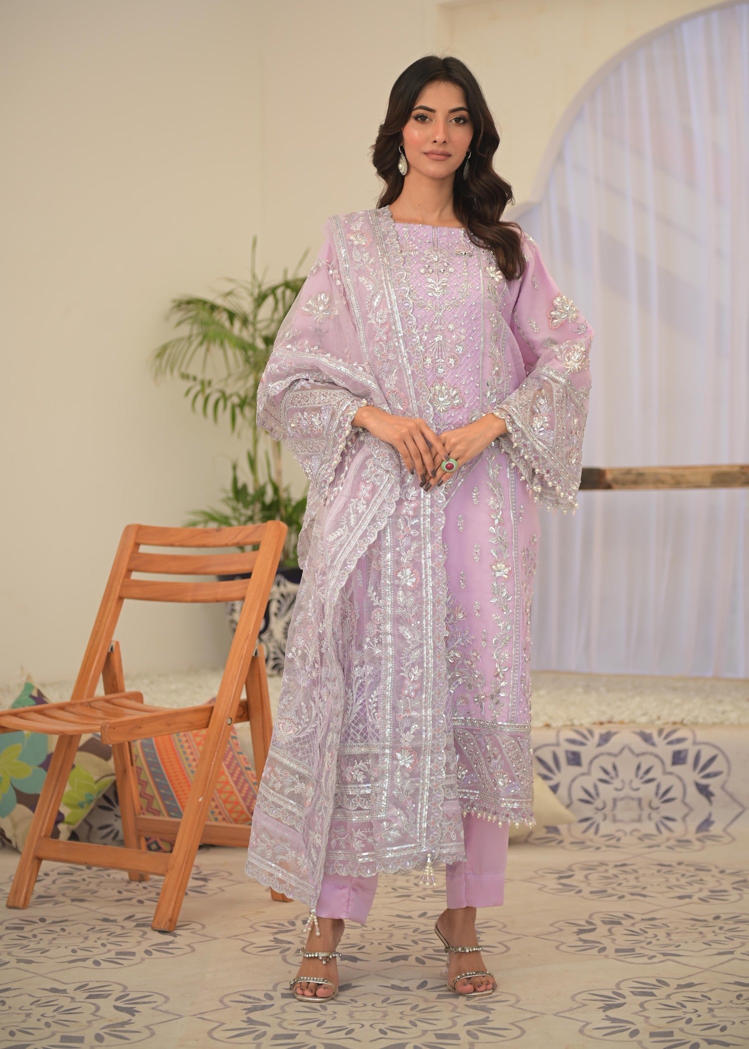 Sania Khan Studio Banafshi Khuwab Stitched Fancy Suit Women 3pcs