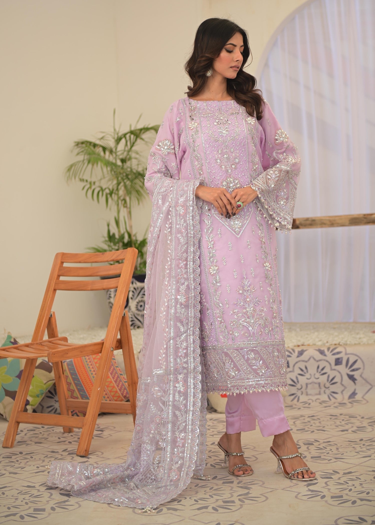 Sania Khan Studio Banafshi Khuwab Stitched Fancy Suit Women 3pcs