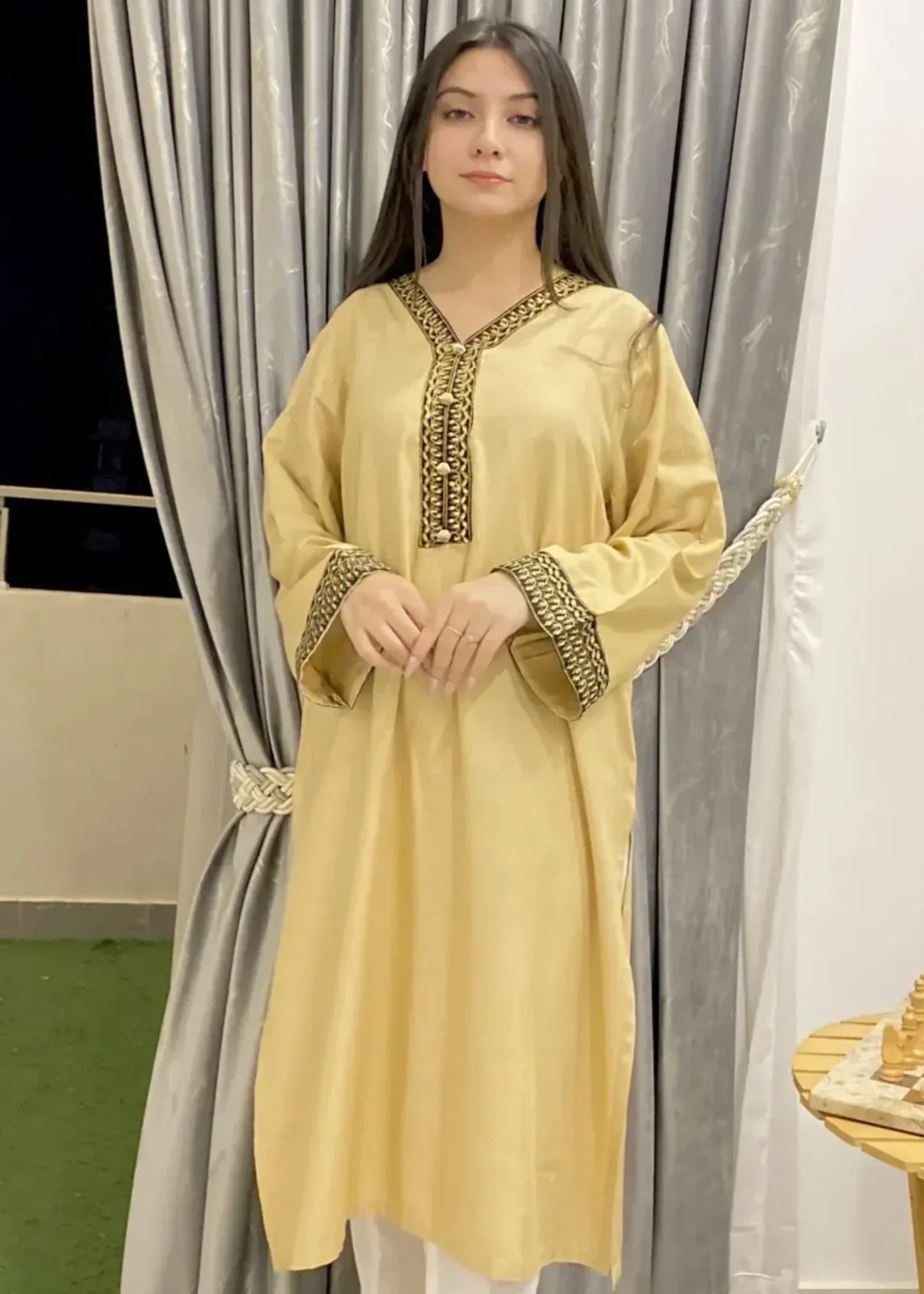 Urban Cut Sleek & Unique Design Cotton Embroidered Kurta Women 1pcs