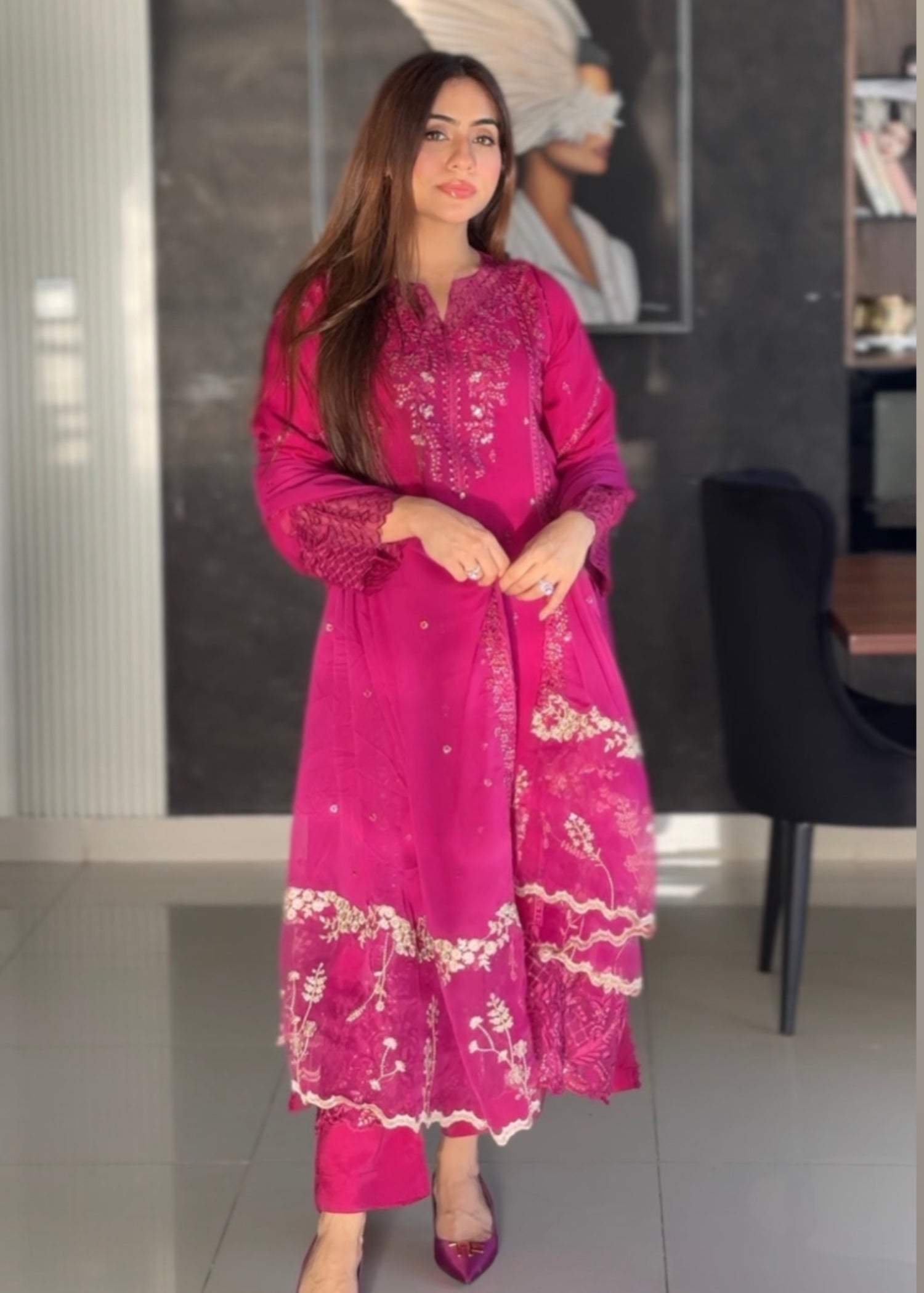 Ayesha B pink (kashaf) Women 3pcs
