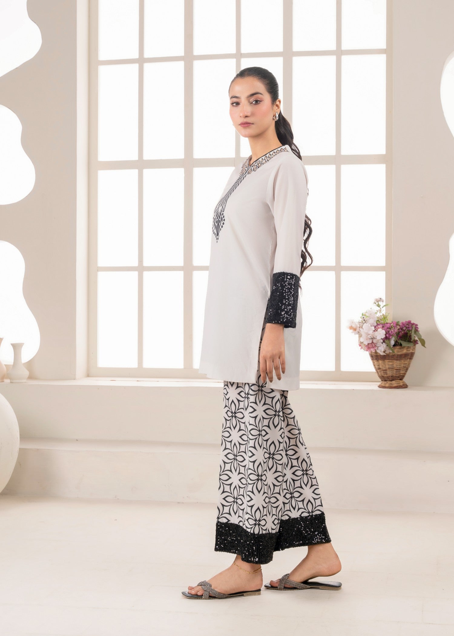 Stitch Vibes Elan Blanc Co ord set Women 2pcs