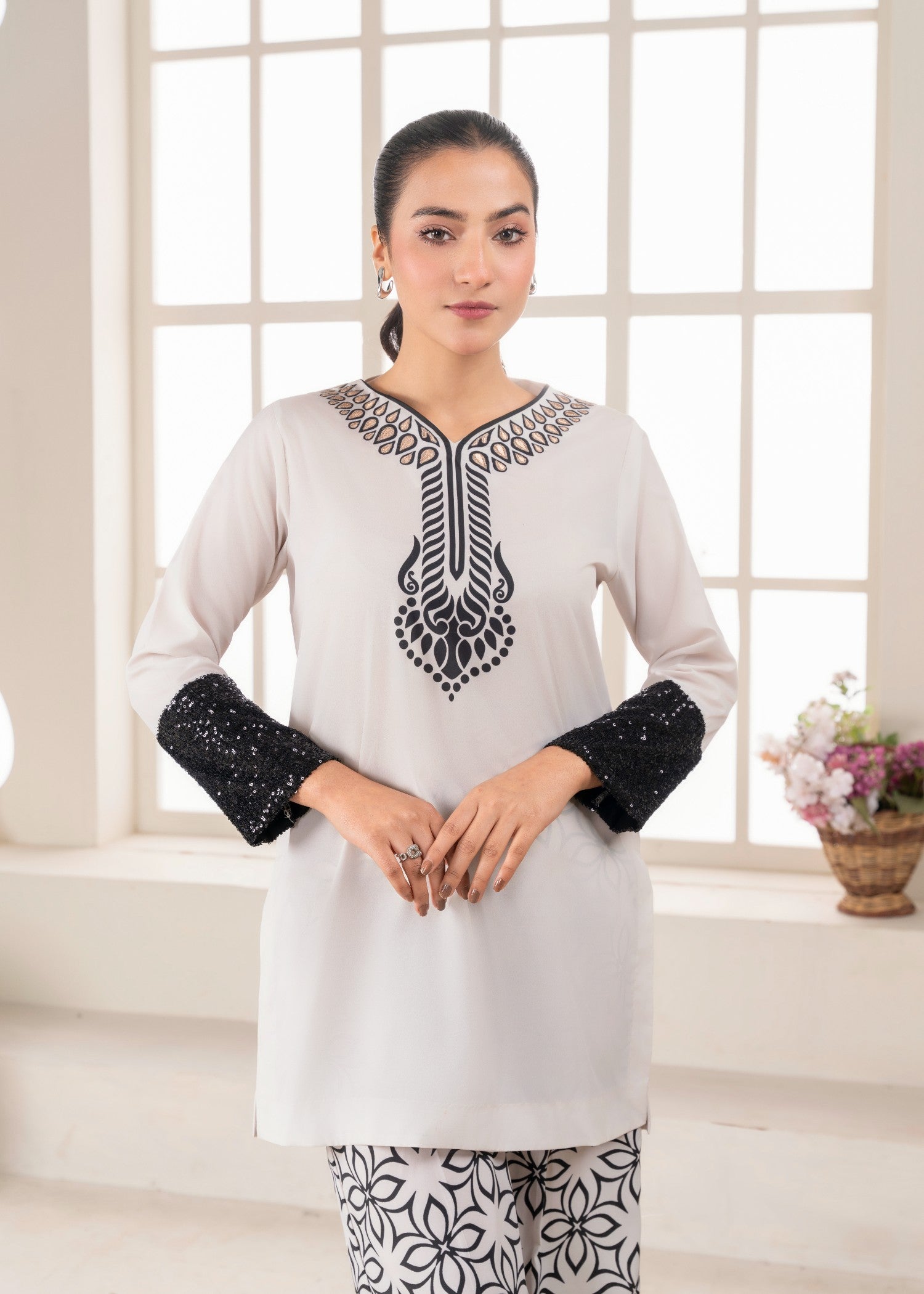 Stitch Vibes Elan Blanc Co ord set Women 2pcs