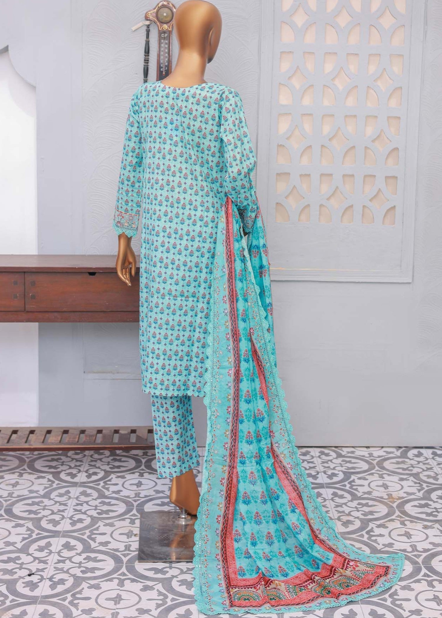 Suntex Fabrics – BLUE Festive Embroidered Women 2pcs