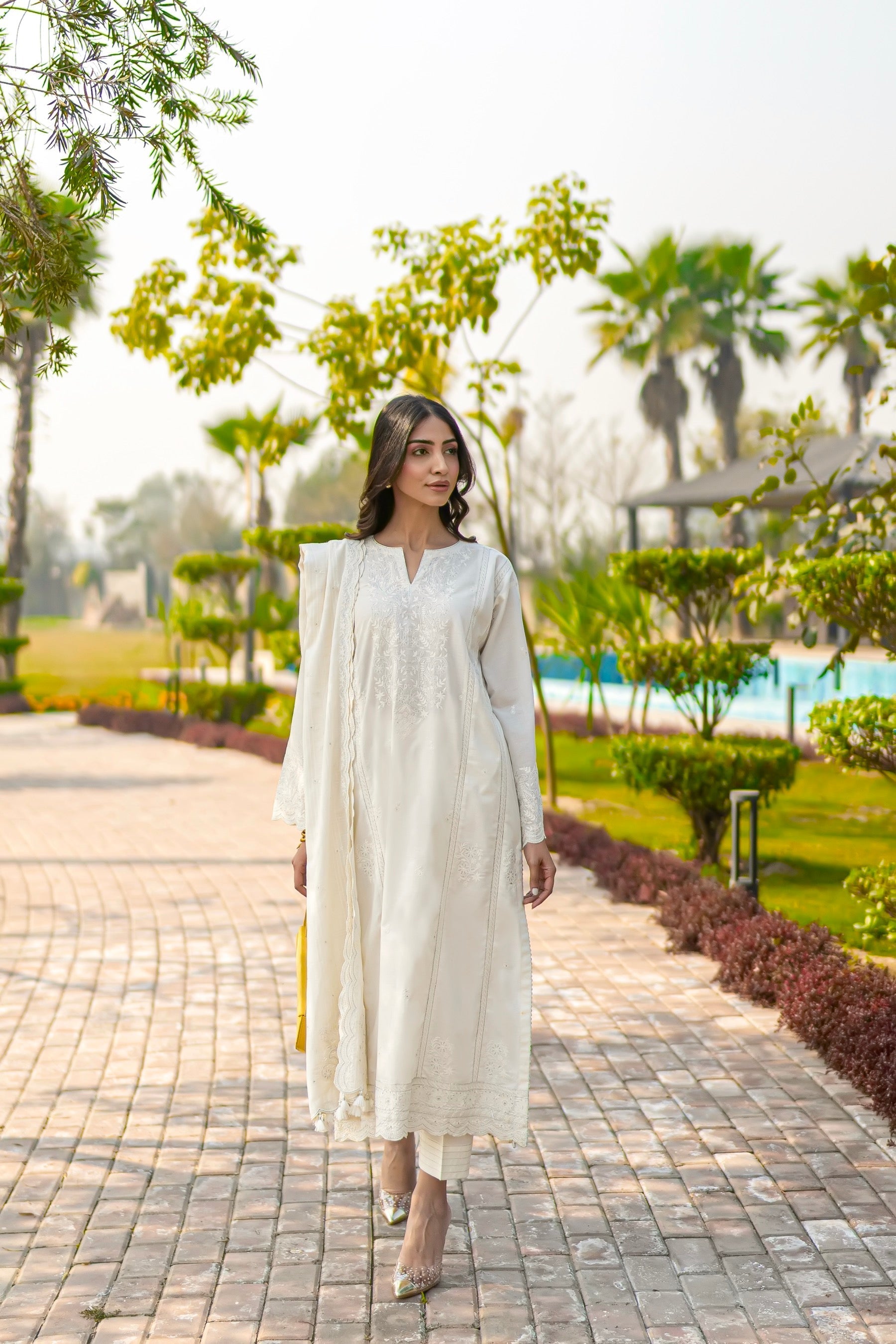 Lakhany Ready To Wear Embroidered with Fancy Textured Dupatta Women 3pcs