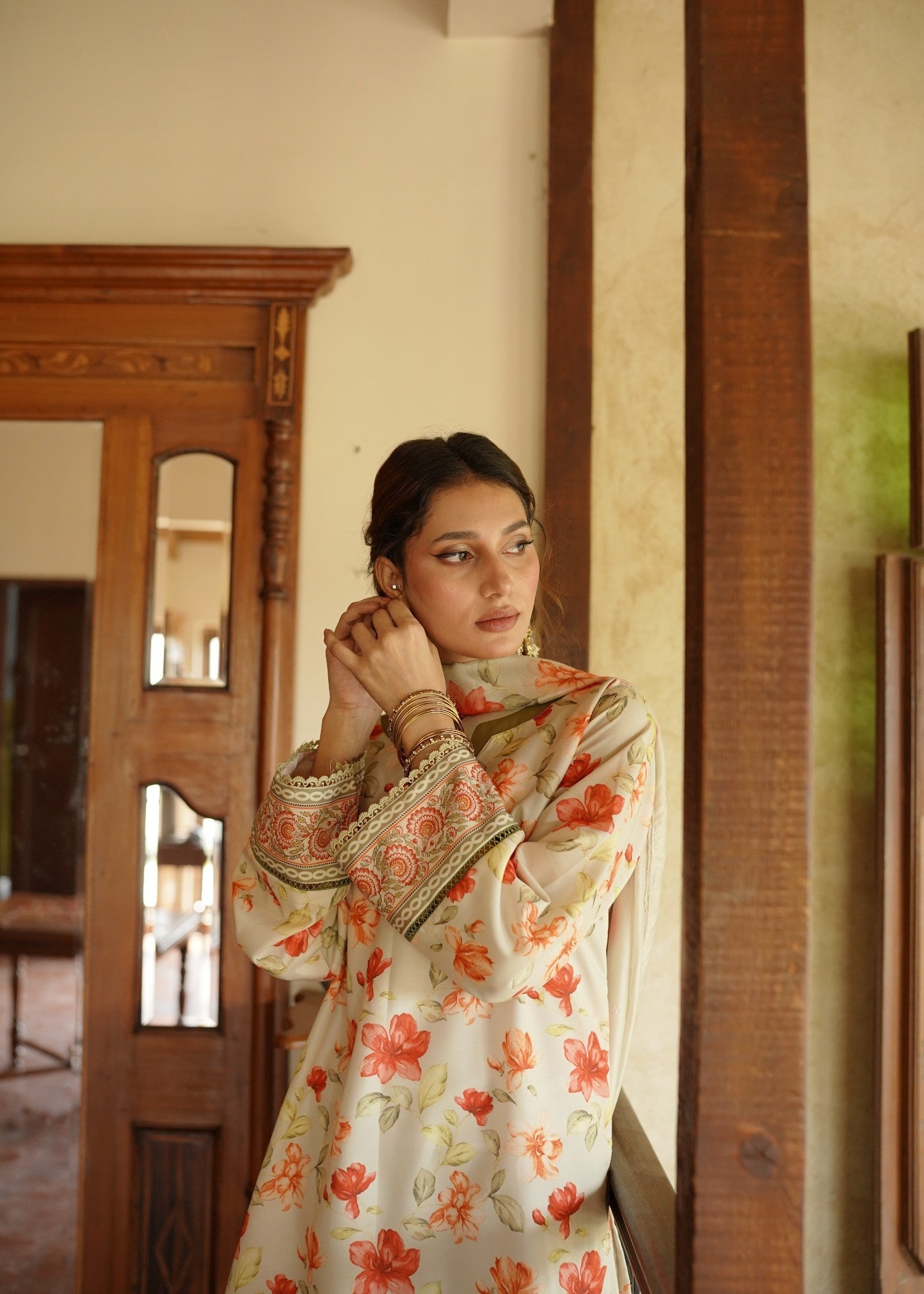 The Affordable Designer Pastel Floral Gharara Women 3pcs