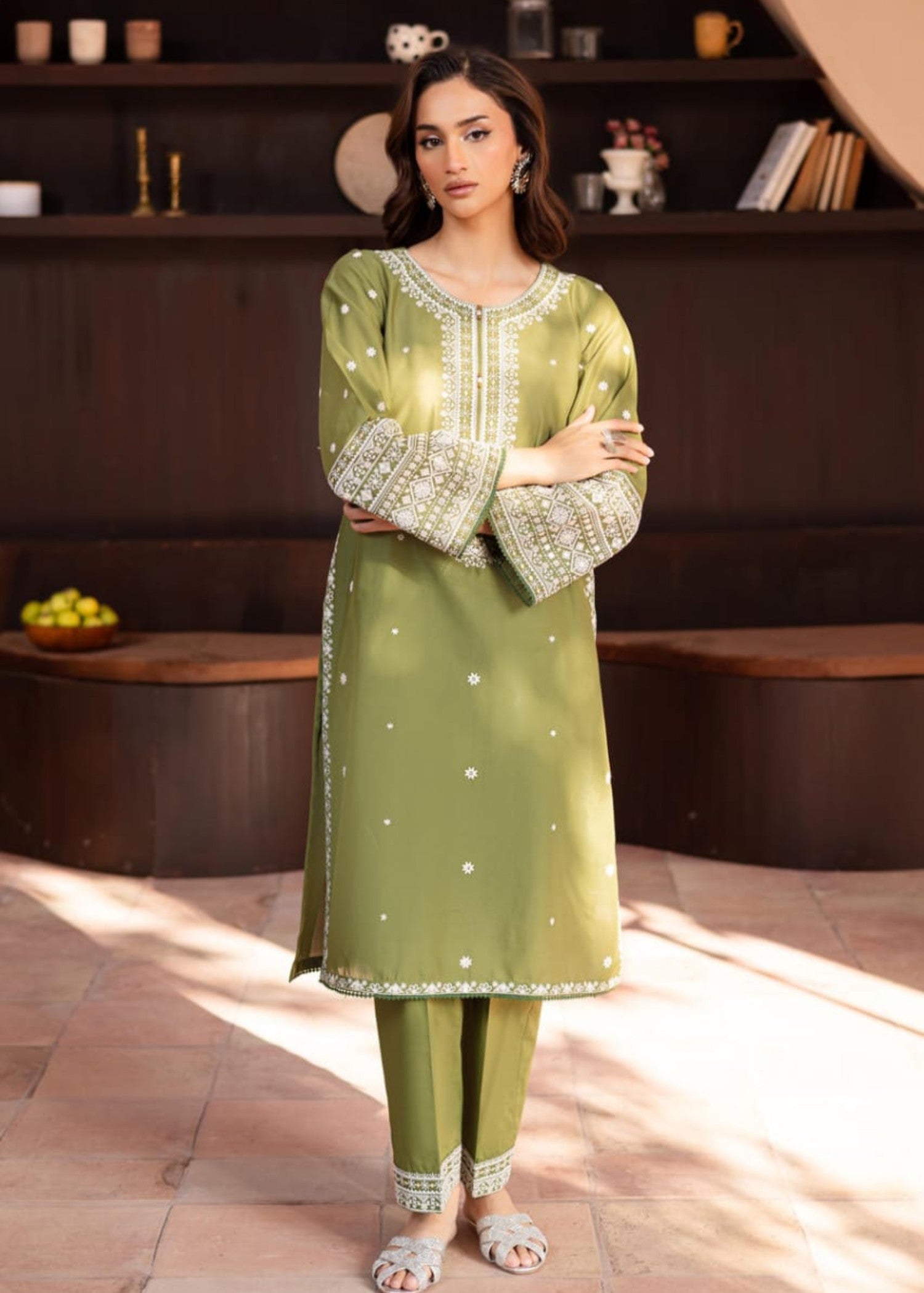 Shehroz Fashion MOON LAWN EMBROIDERY DRESS Women 2pcs