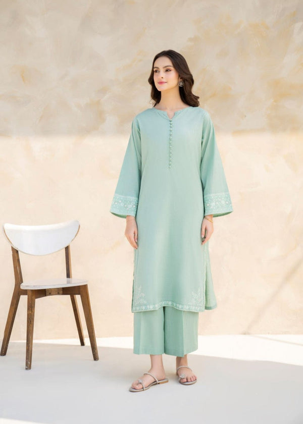 Shehroz Fashion BLUE DIAMOND LAWN EMBROIDERY SUIT Women 2pcs