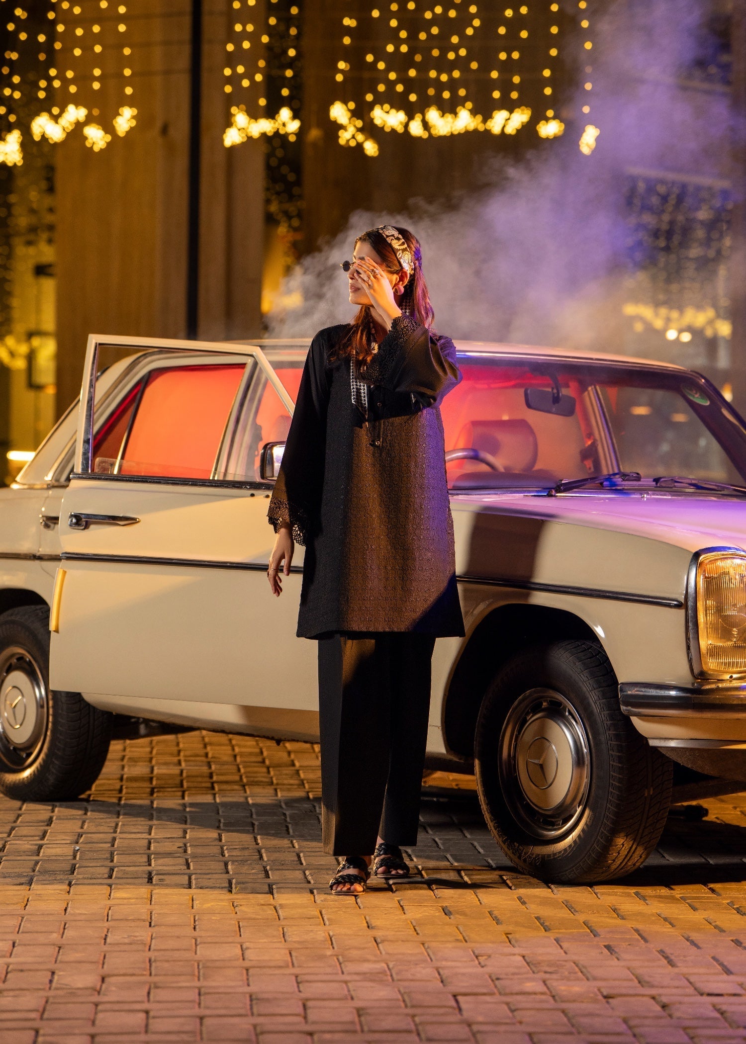 Casual Lite Farshi Shalwar | Black Women 2pcs