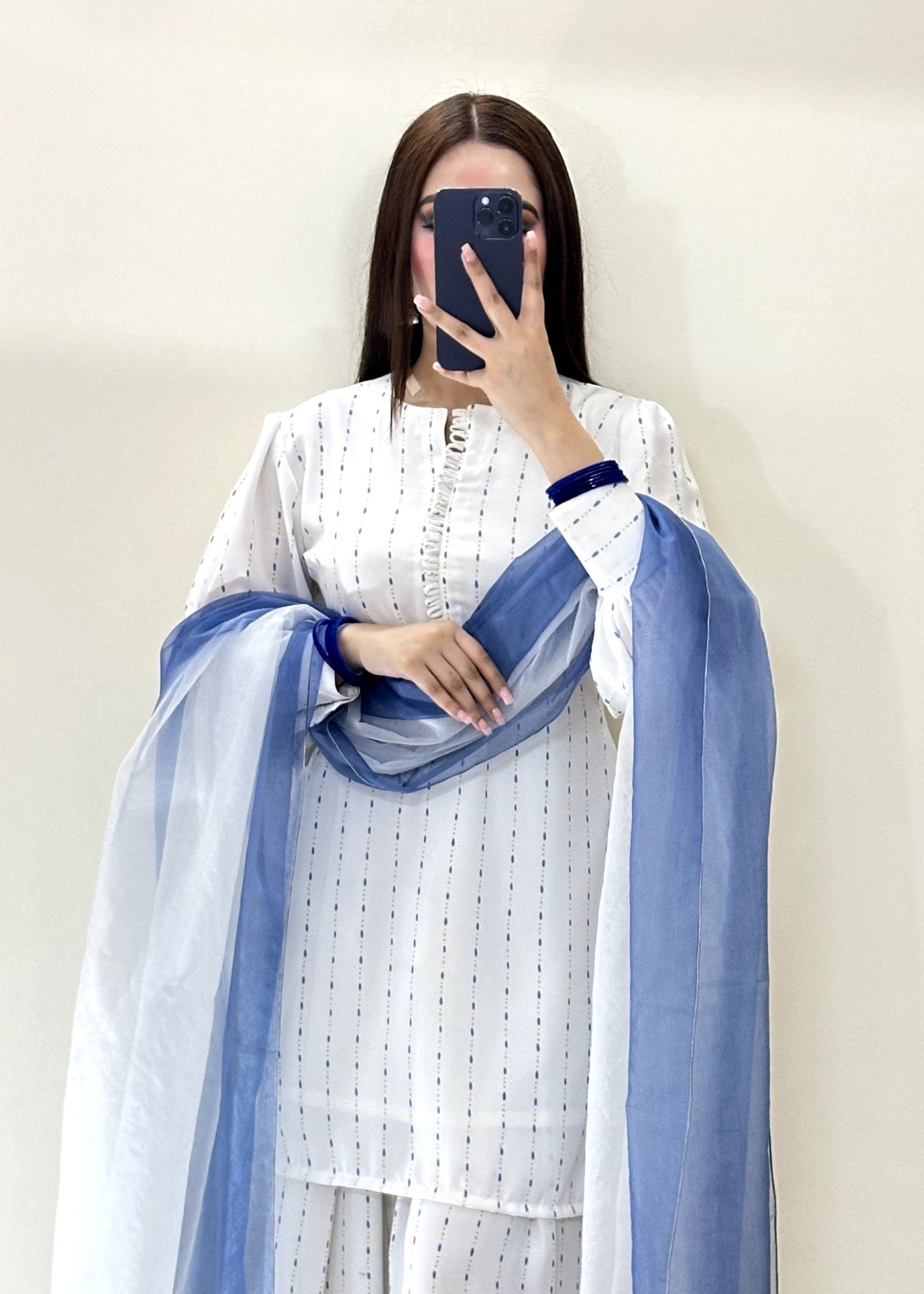 Fashion Trends 4 U Snow White farshi shalwar Women 3pcs