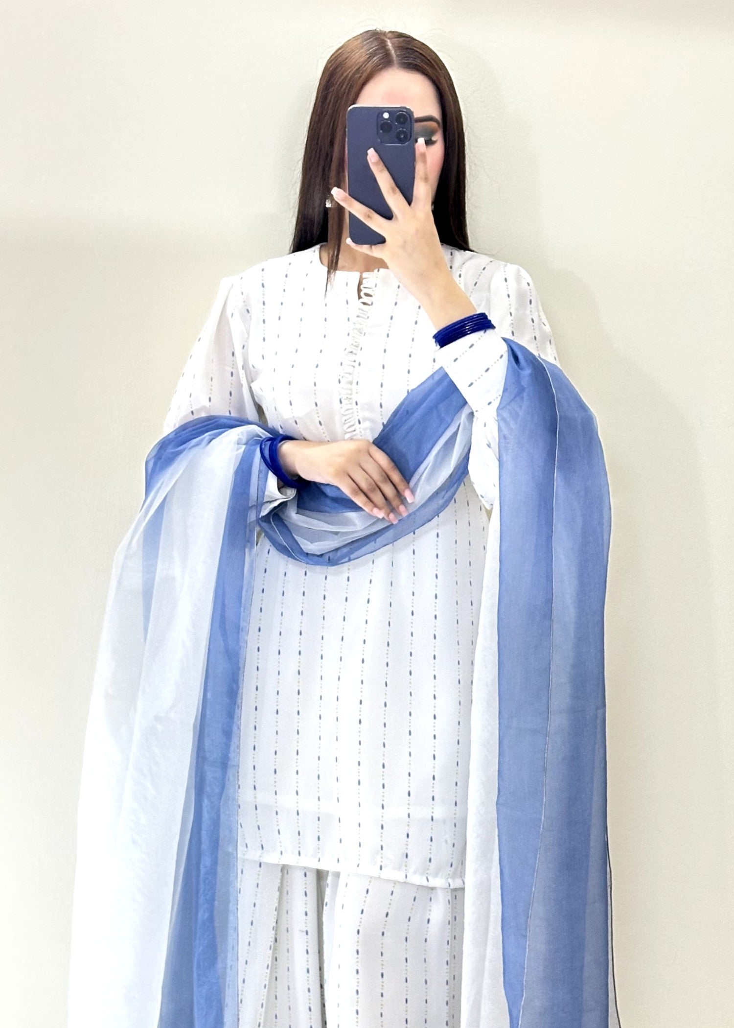 Fashion Trends 4 U Snow White farshi shalwar Women 3pcs