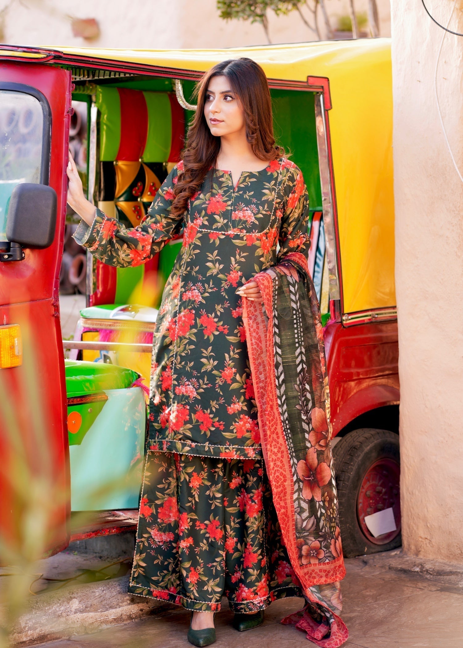 Ayesha B bottlegreen (seema) Women 3pcs